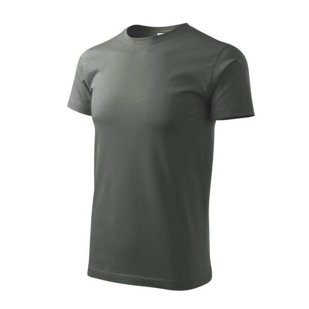 Camiseta Basic de Algodón para Hombre Verde 4/5