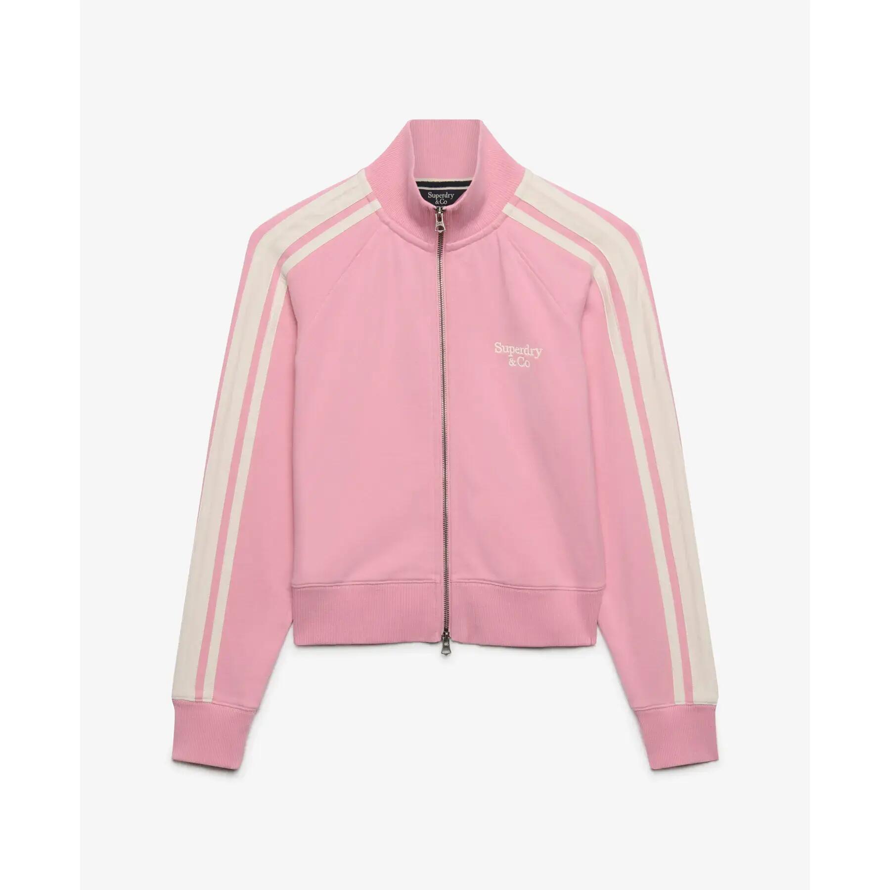 Felpa a righe full zip donna Superdry 7/7