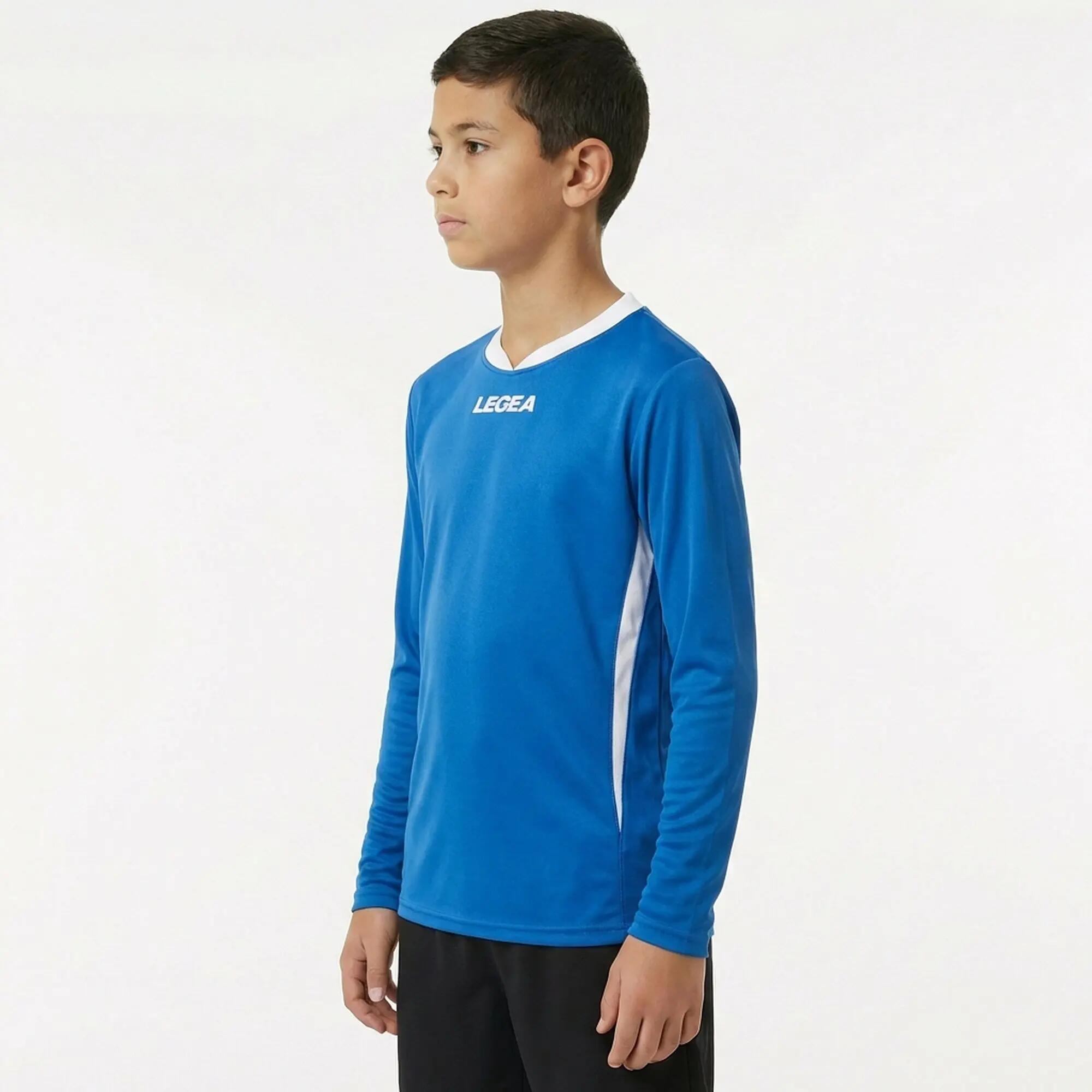 5-Pack Football Shirts DUSSELDORF Long Sleeve Light Blue-White - Size 2XS (Kids) 5/7