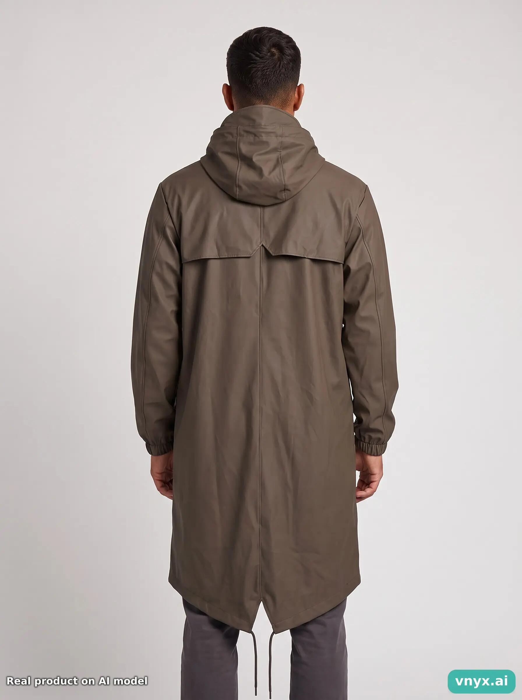 Second Life - Vintage RAINS Khaki Outdoor Jacket Men M 5/5