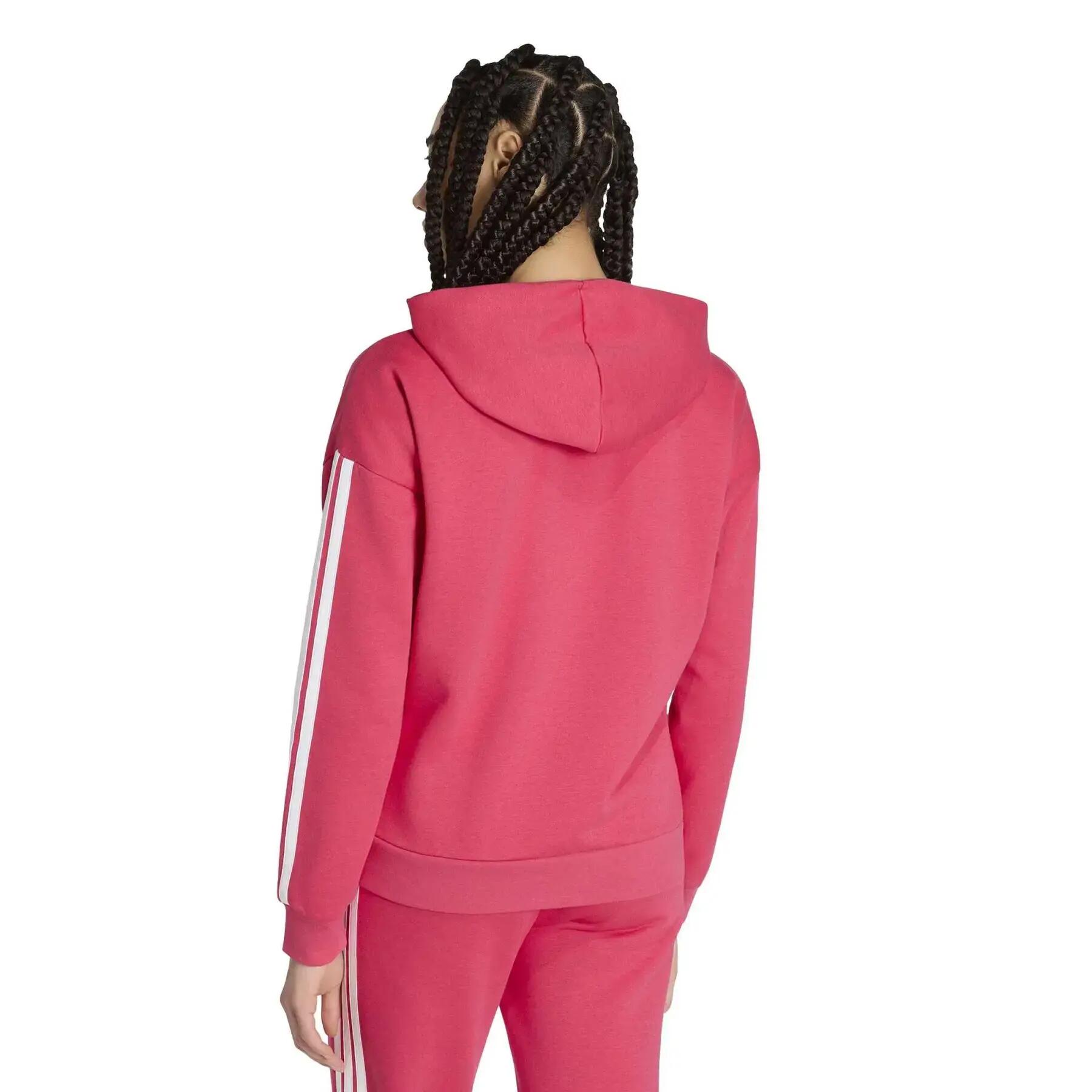 Veste de survêtement à capuche zippé femme adidas Essentials 3-Stripes 4/6