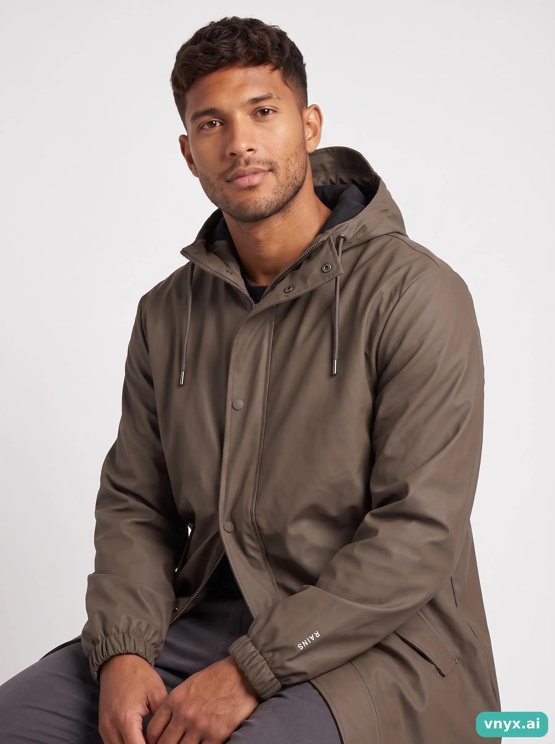 Second Life - Vintage RAINS Khaki Outdoor Jacket Men M 4/5