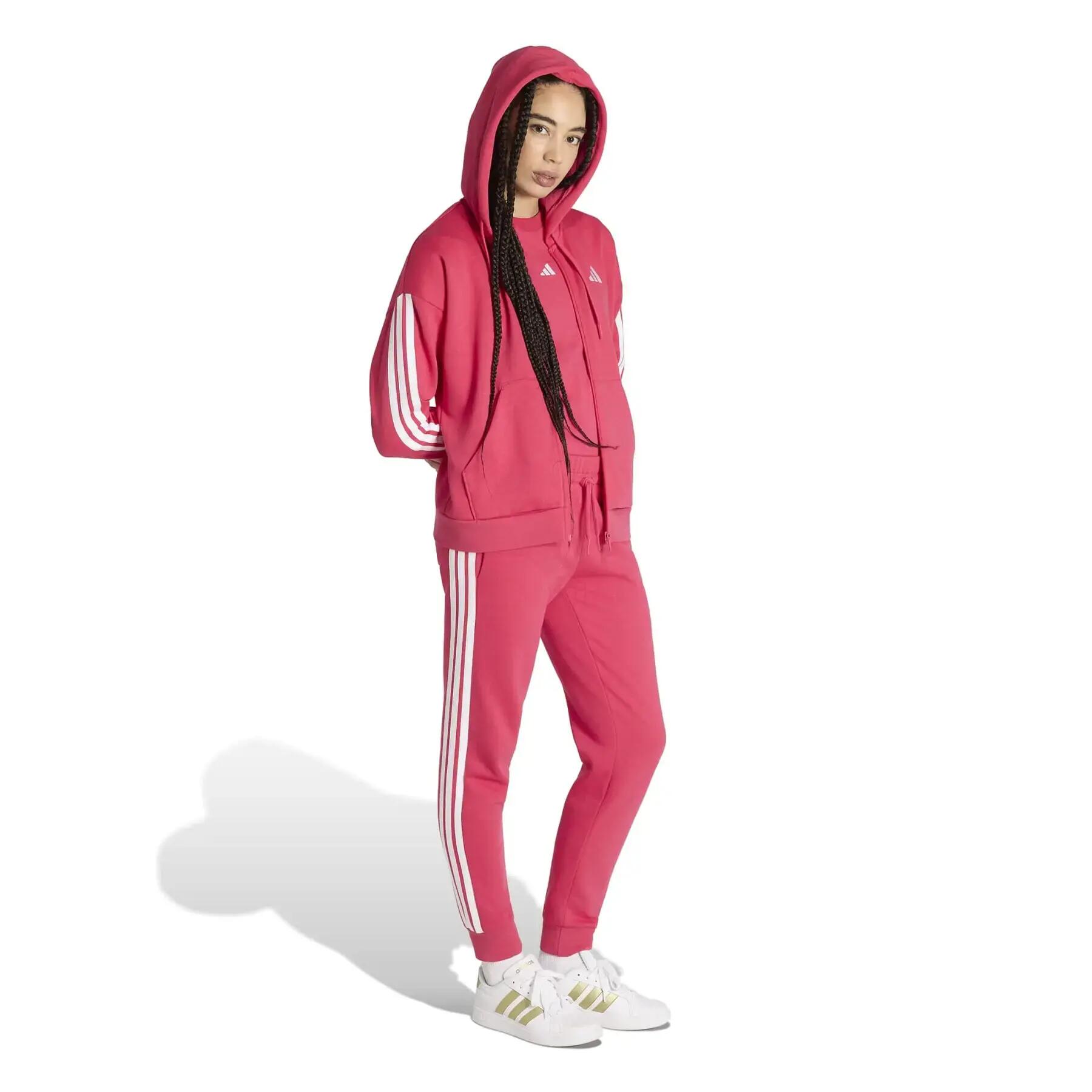 Veste de survêtement à capuche zippé femme adidas Essentials 3-Stripes 3/6