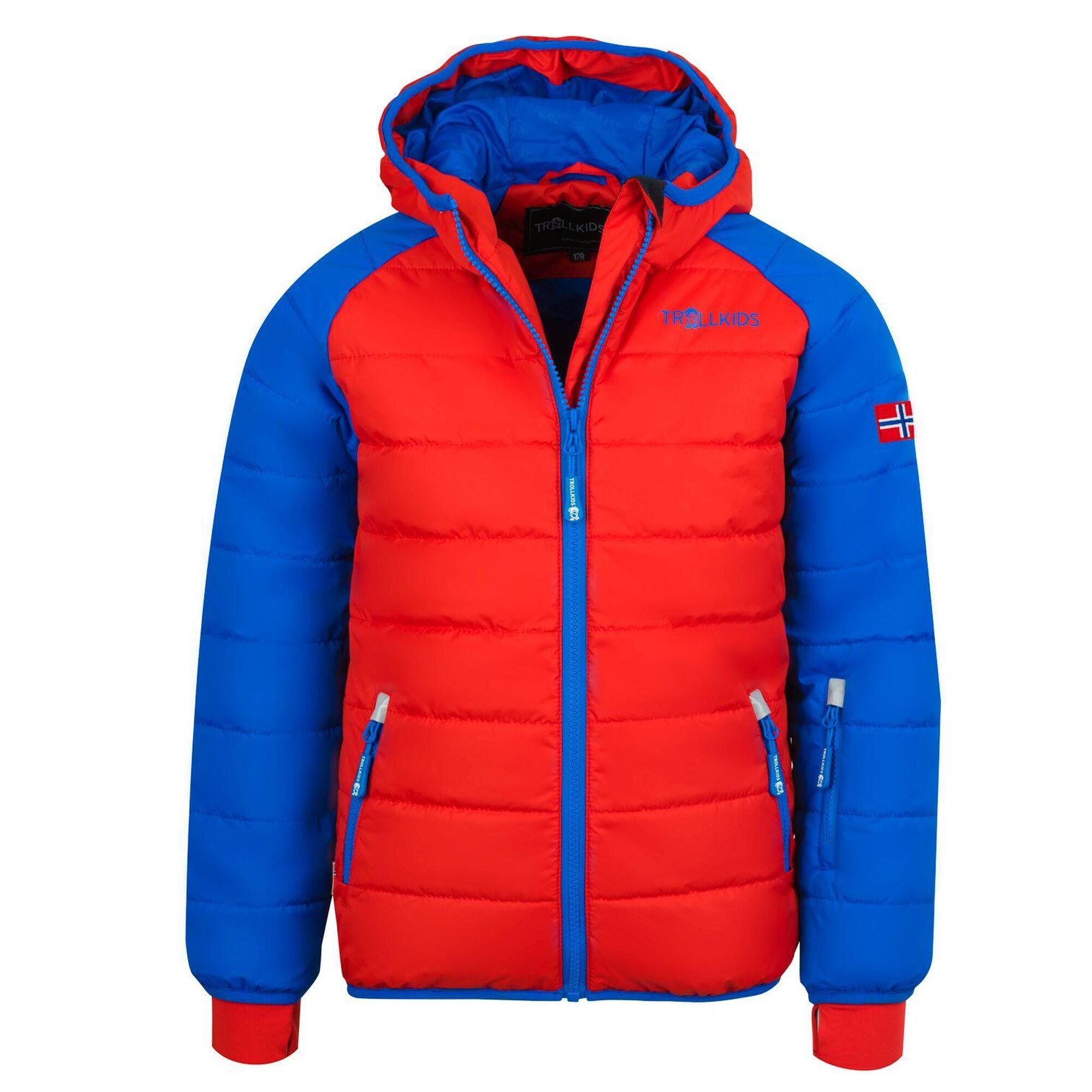 Trollkids - Veste D'Hiver Enfant Hafjell Xt Déperlante Et Coupe-vent Rouge - Veste - Bleu|rouge - Decathlon