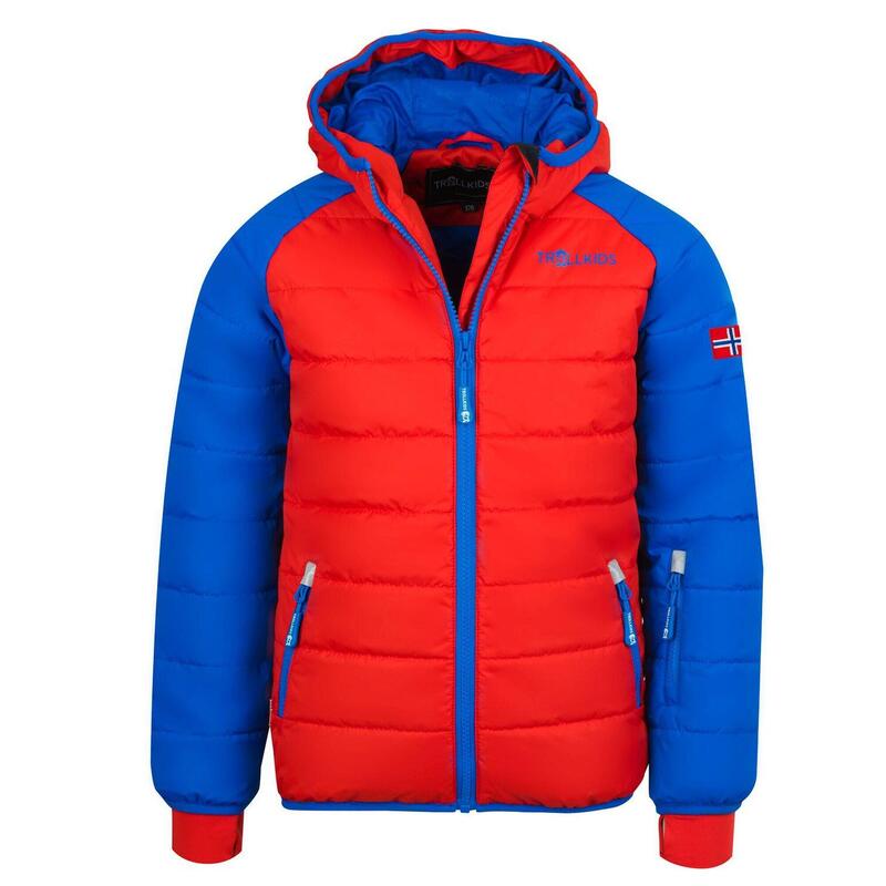 Kinder Winterjacke Hafjell XT Mittelblau / Rot