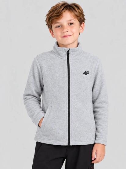 Bluza polarowa chłopięca sportowa czarna 4F 140