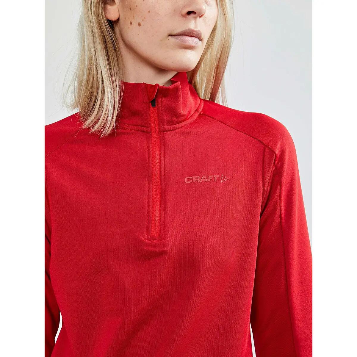 Midlayer - Sport - Dames - Slim fit, lange mouwen - Craft Gain - Rood 5/5