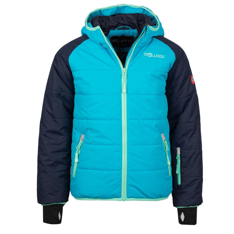 Kinder Skijacke Hafjell Marineblau / Türkis / Mint