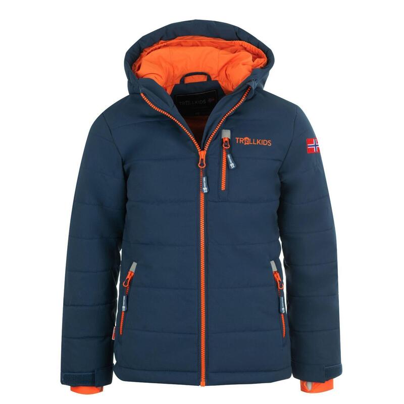 Veste d'hiver enfant Hemsedal XT hydrofuge, coupe-vent Bleu Mystique/Orange