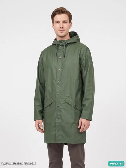Second Life - RAINS Olive Green Outdoor Jacket Men S