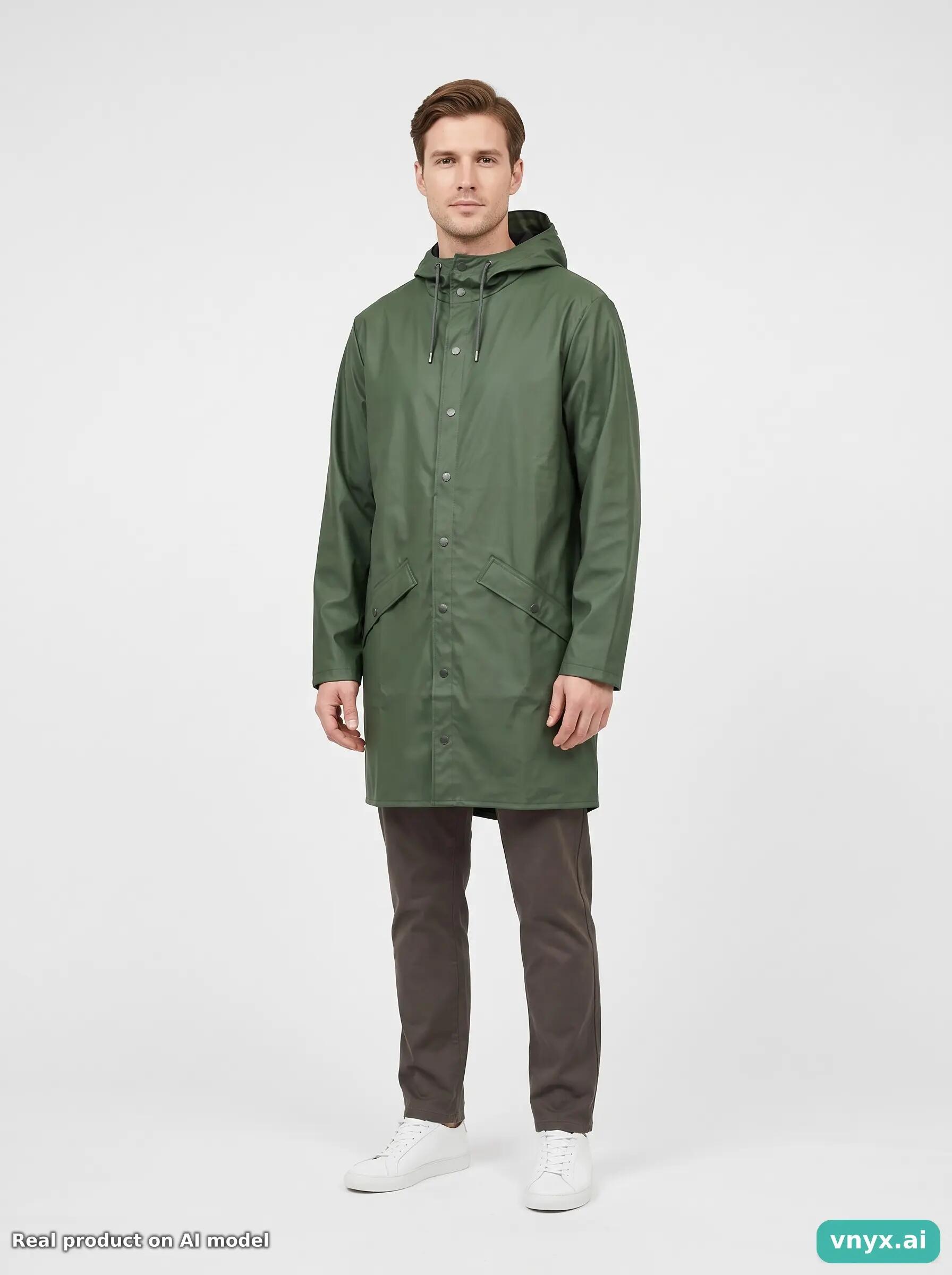 Second Life - RAINS Olive Green Outdoor Jacket Men S 3/5