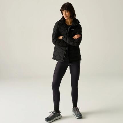 Veste Rembourrée À Capuche Motif/style Uni DEYLA Femme (Noir)