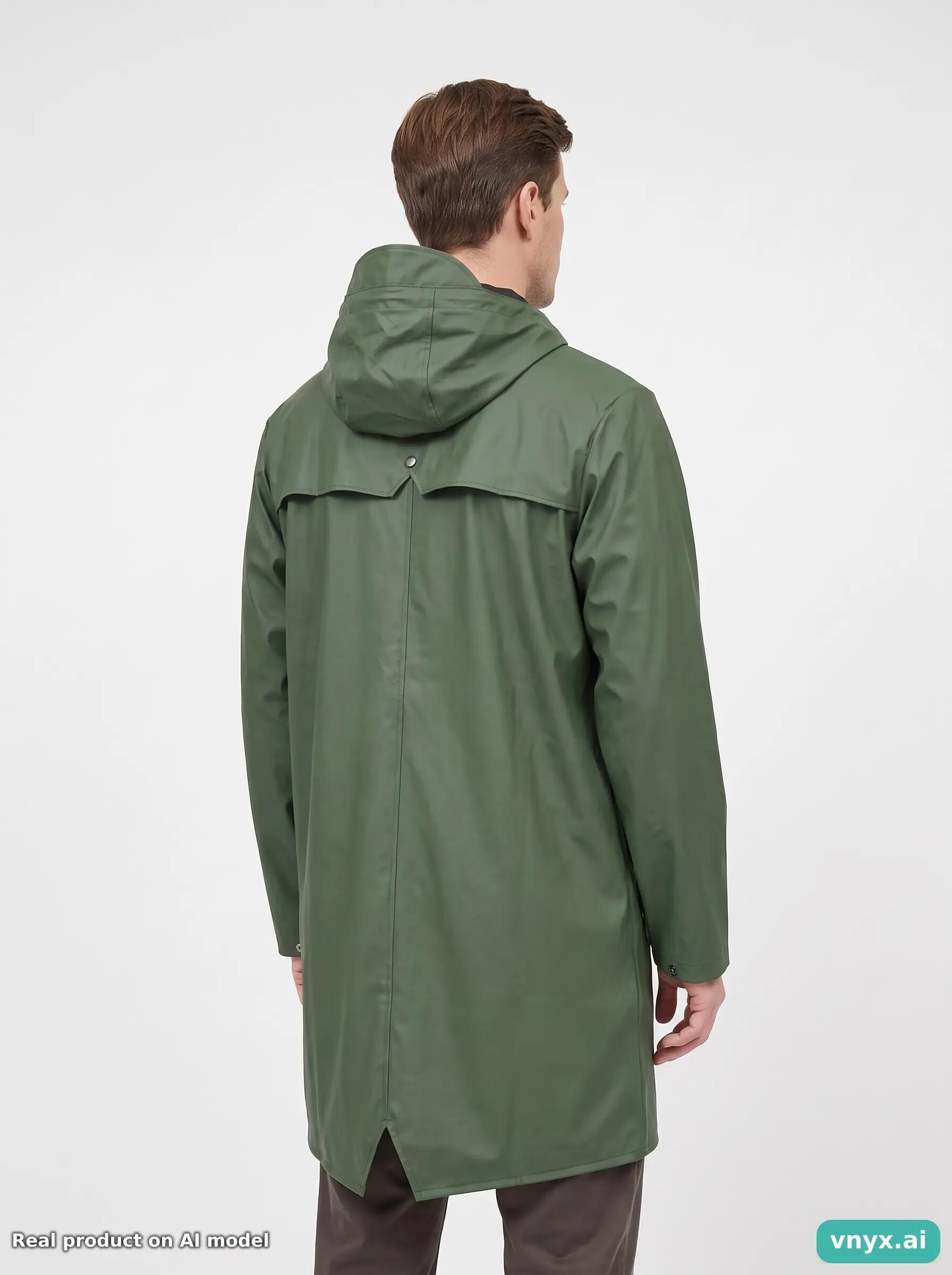 Second Life - RAINS Olive Green Outdoor Jacket Men S 2/5