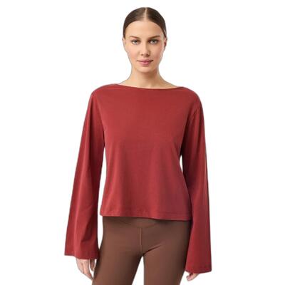 Dames-t-shirt met lange mouwen mandala iconic