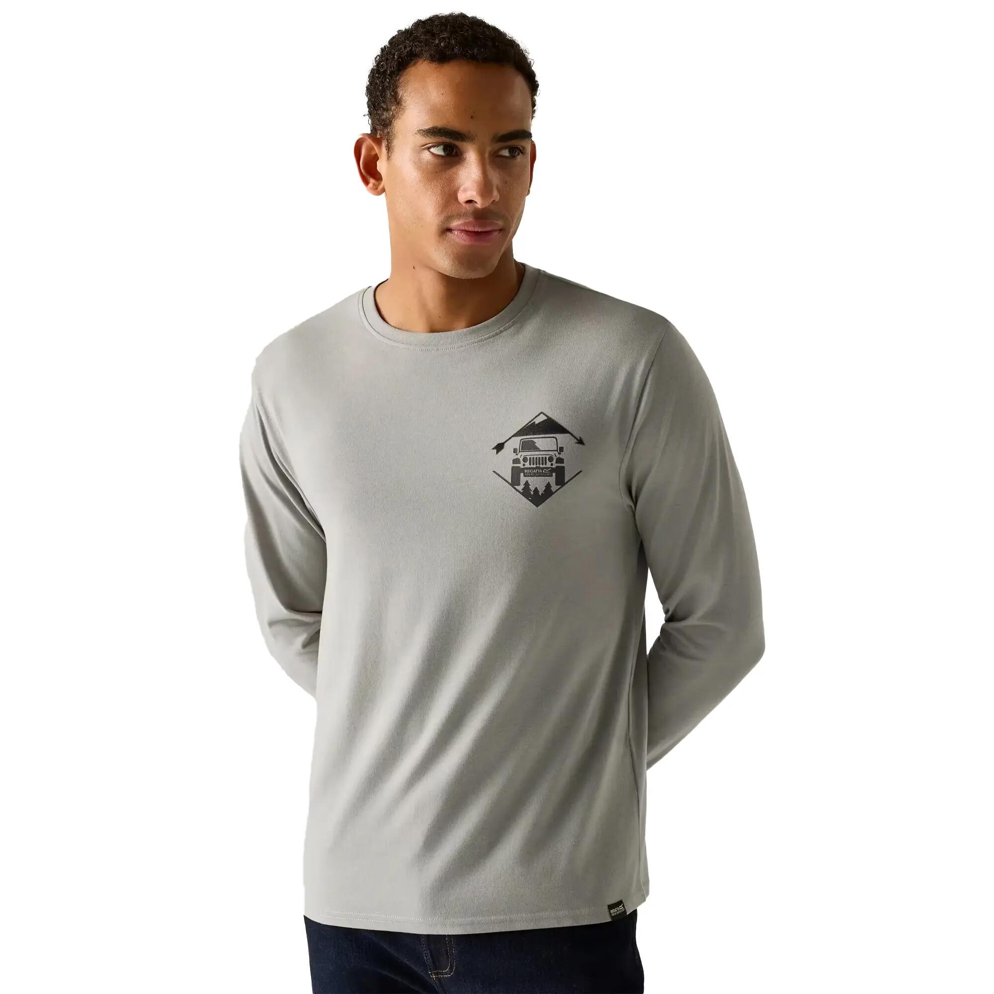 Maylow Mountain Road Tshirt voor heren (Misty Grey) 6/6