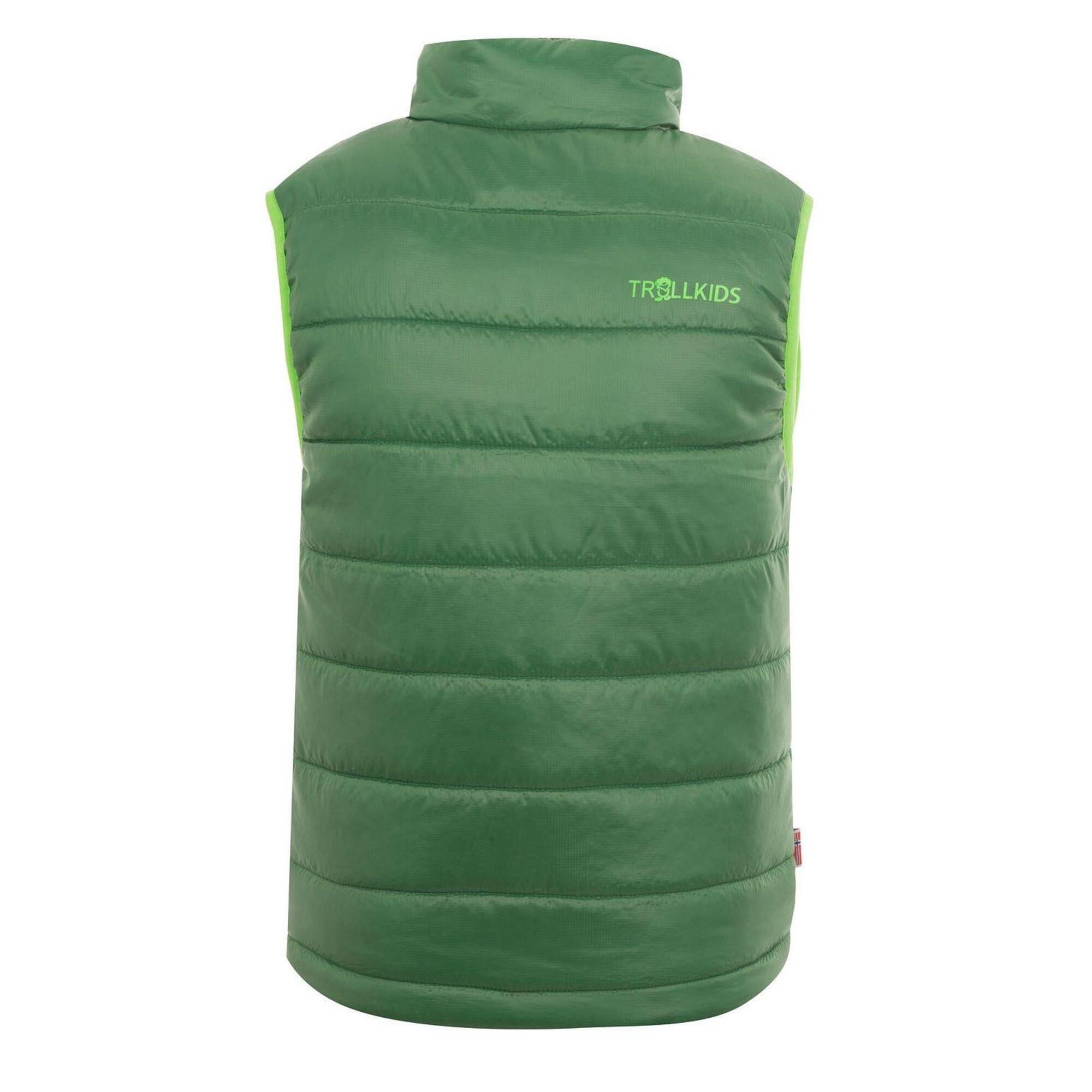 Children's Trondheim windproof polyfiber vest dark green