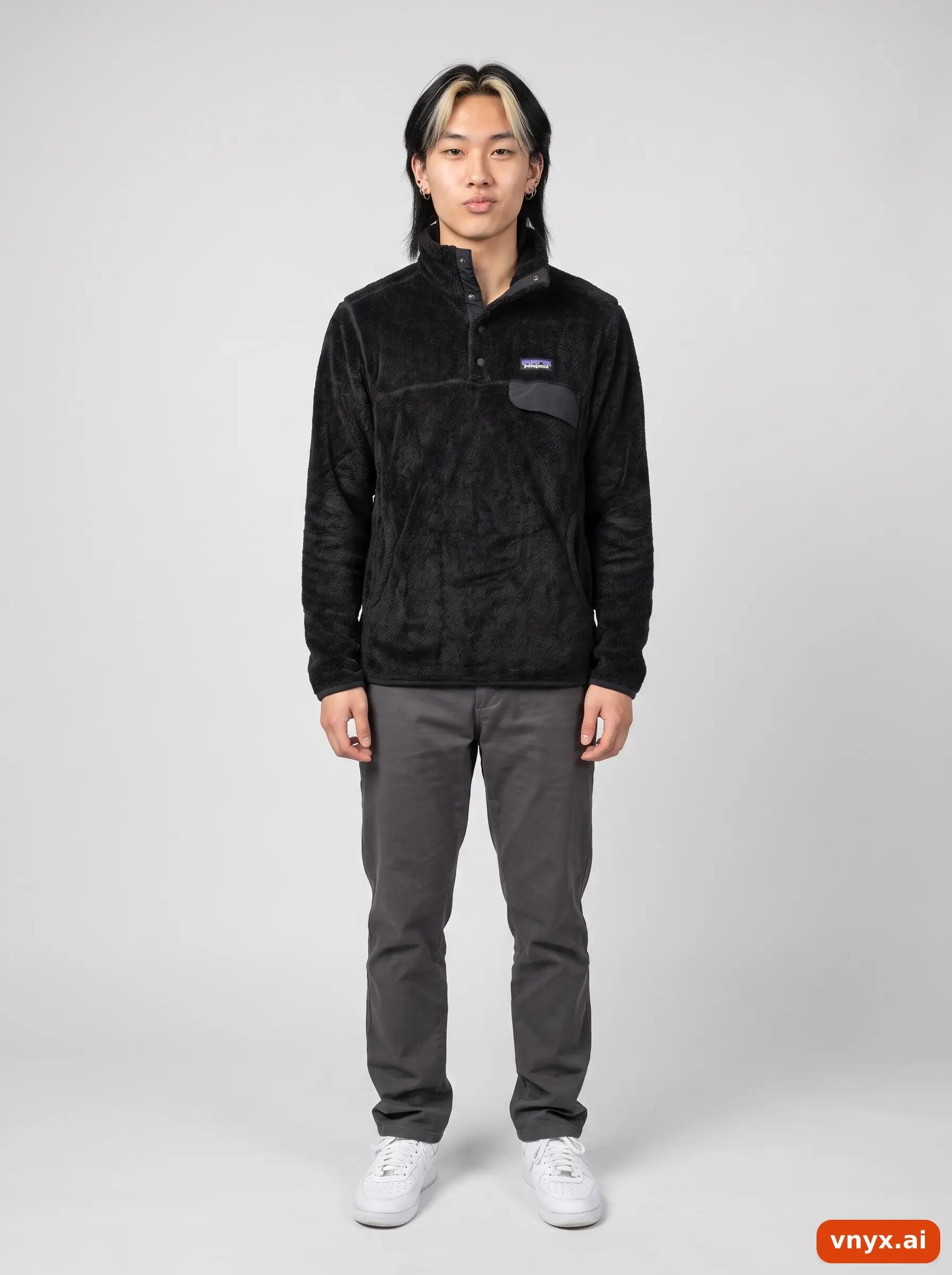 Second Life - Vintage Patagonia Charcoal Hoodie Men M 3/5