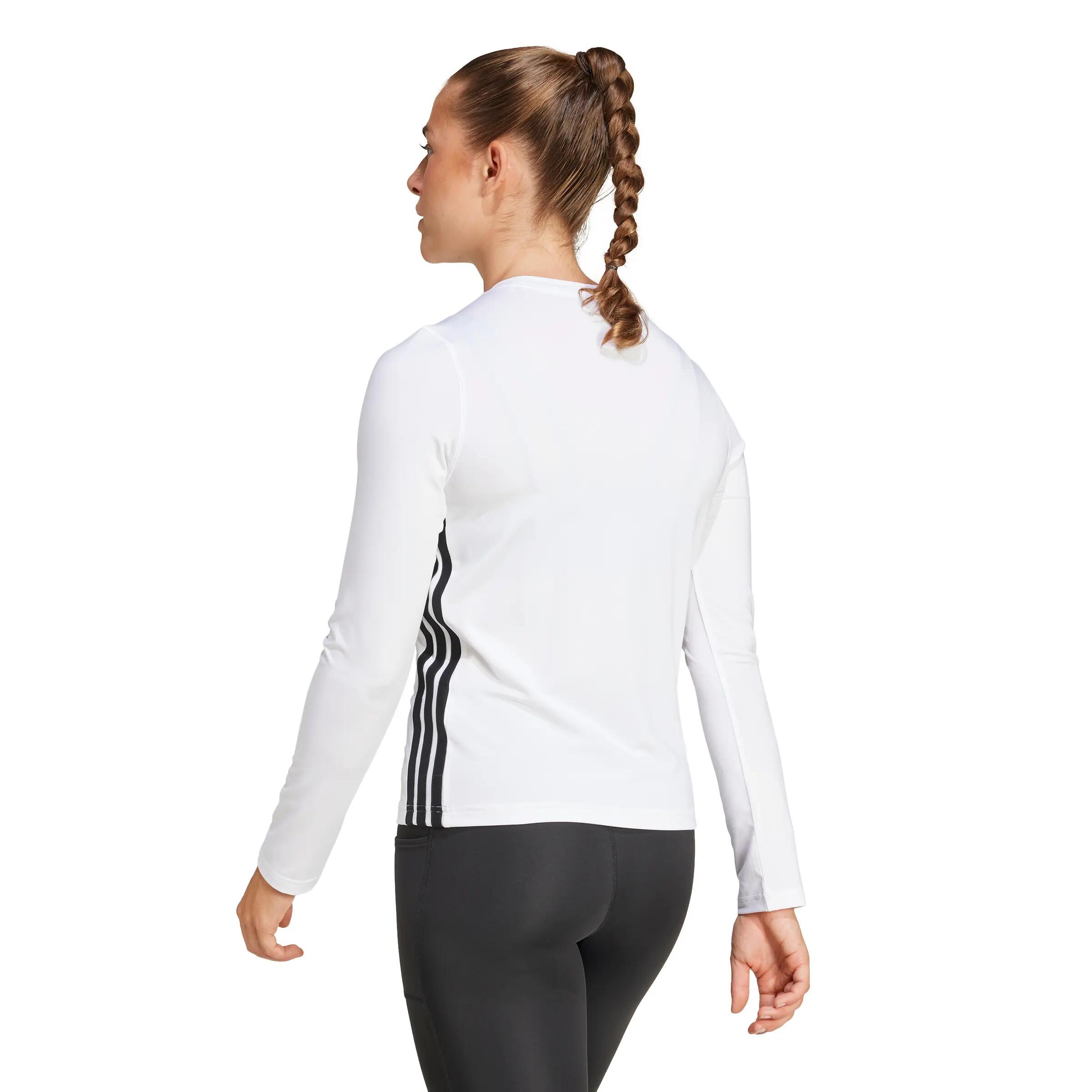 Camisola de manga comprida feminina adidas Workout Essentials 3-Stripes 4/6