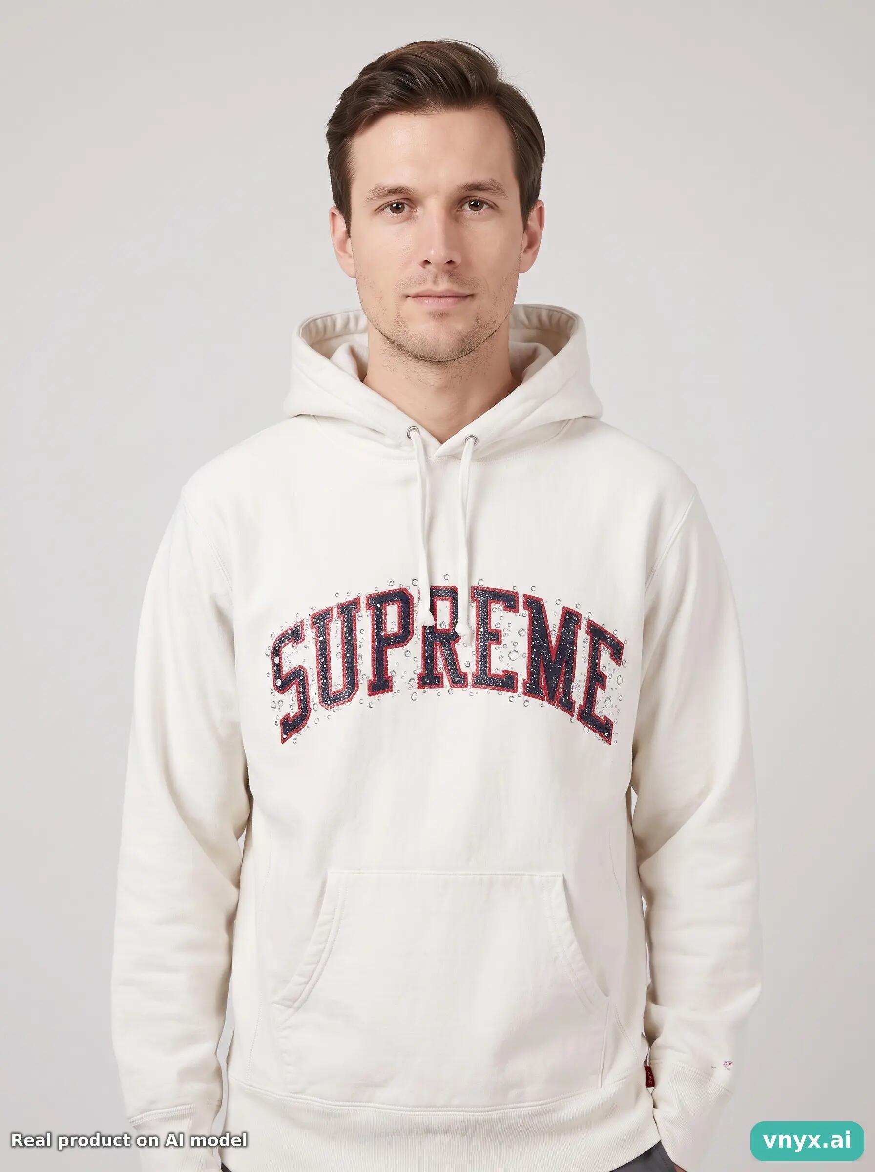 Second Life - Vintage Supreme Off White Hoodie Men M 5/5