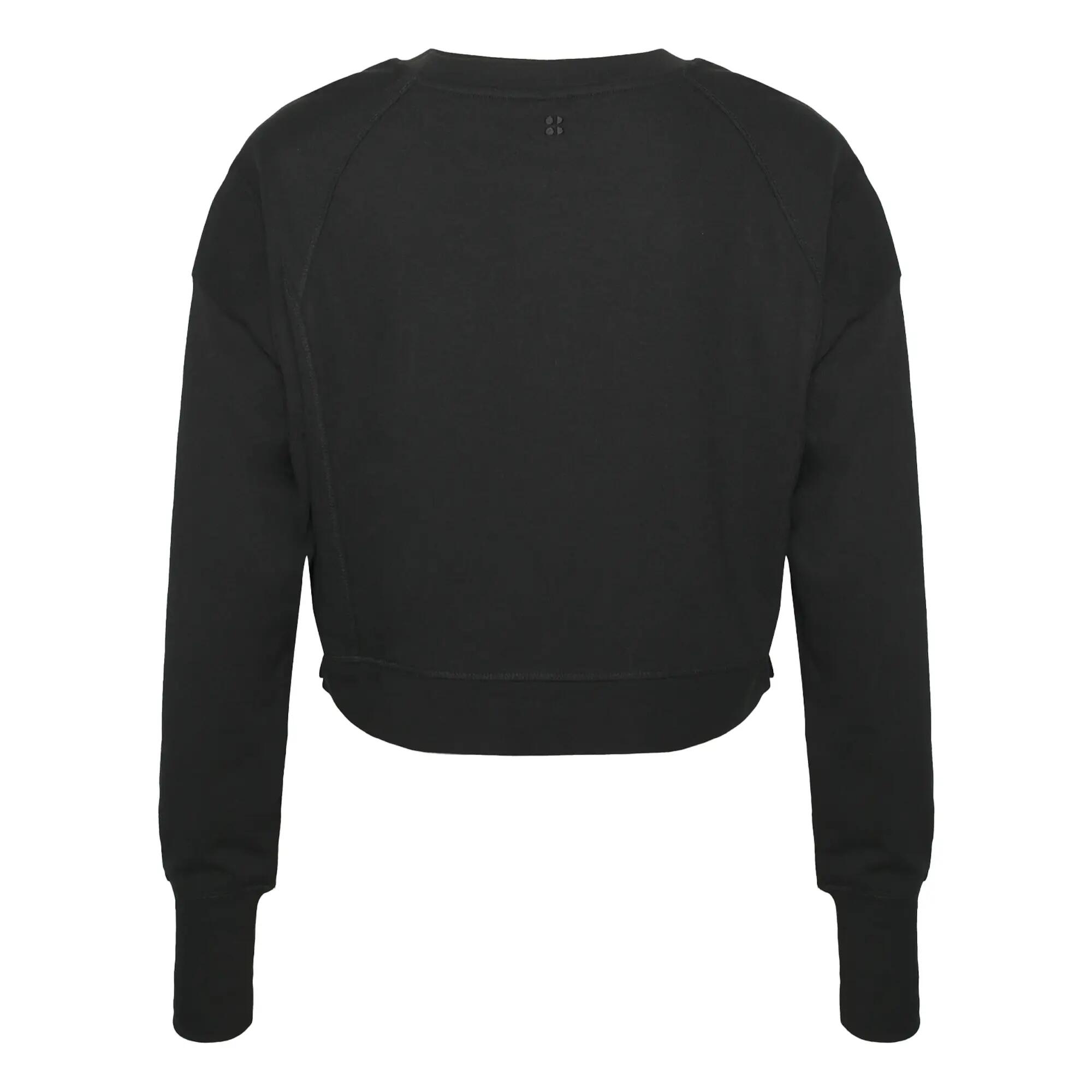 Suéter Crop Top After Class de Manga Larga para Mujer Negro 2/2