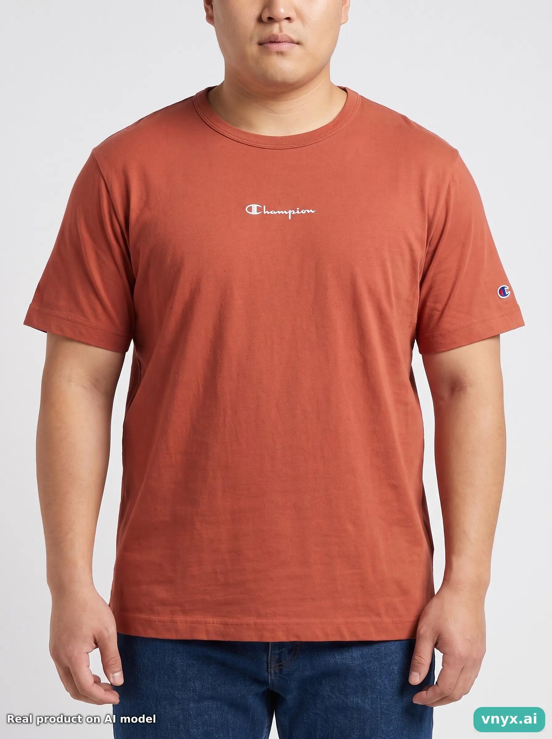 Second Life - Vintage Champion Rust T-Shirt Men XL 5/5