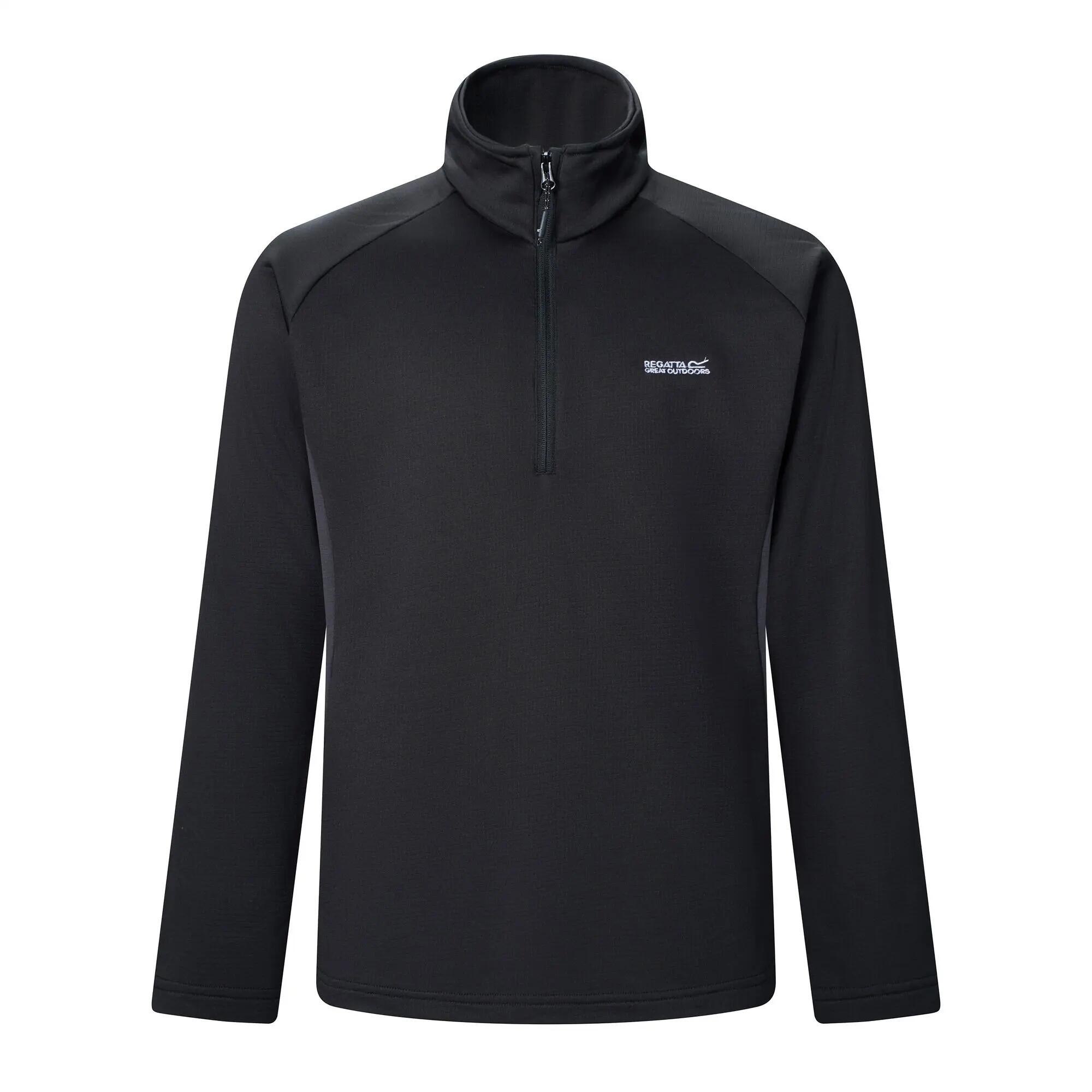 Mens Thiek Logo Fleece Midlayer (Black) 2/5