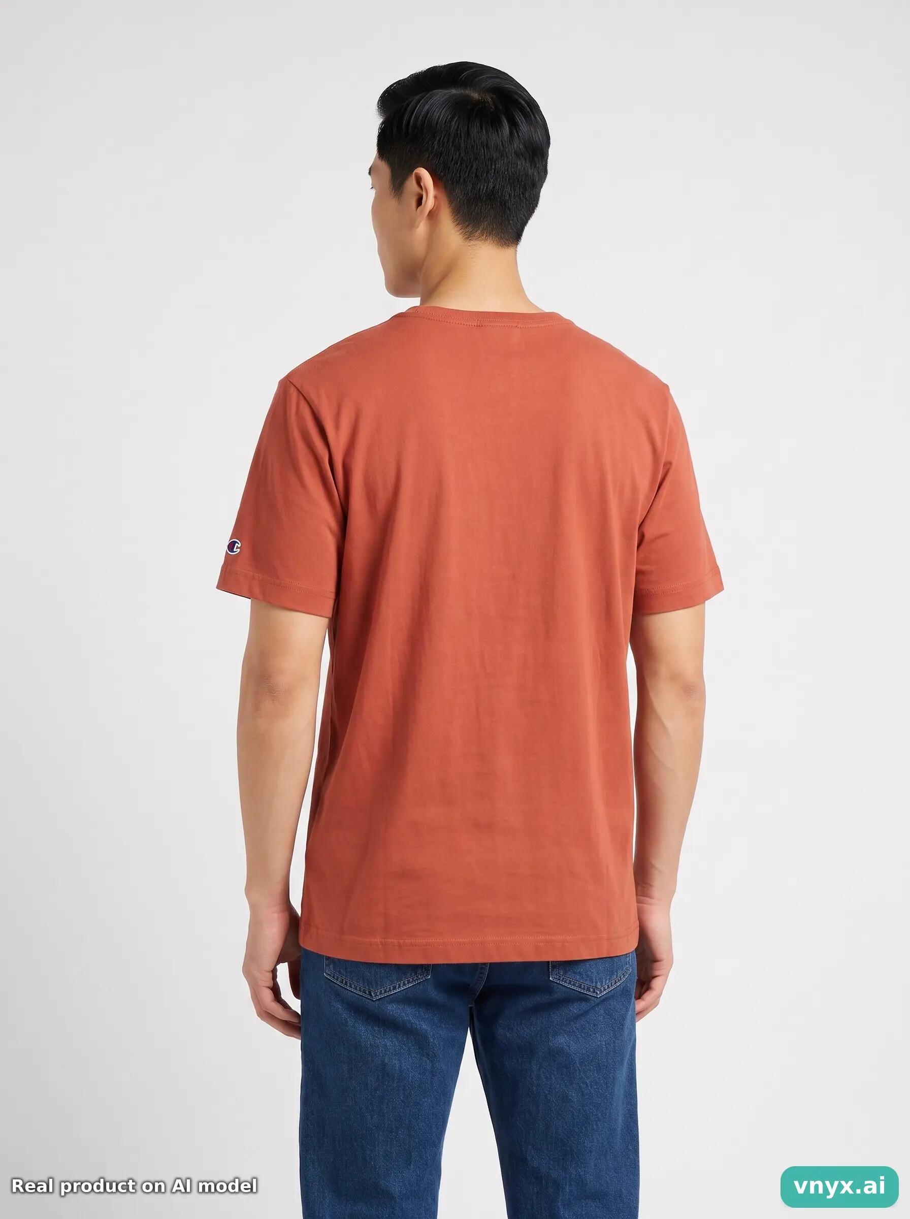 Second Life - Vintage Champion Rust T-Shirt Men XL 2/5