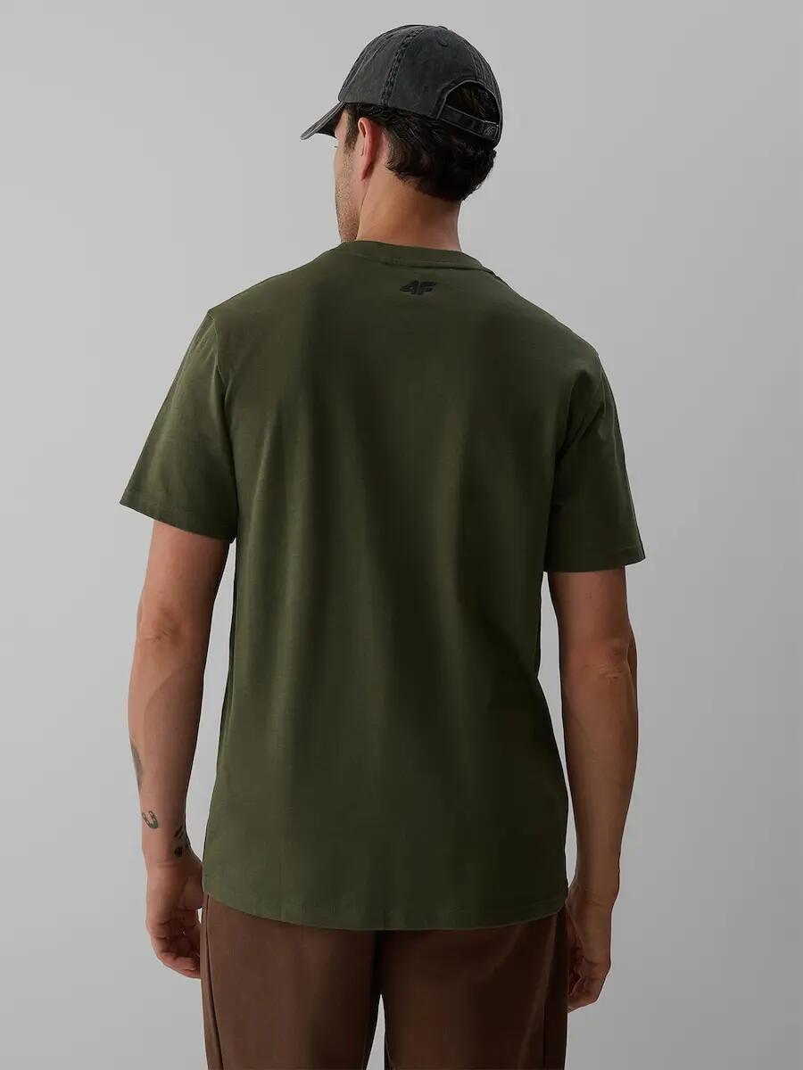 T-shirt regular z nadrukiem męski 4F 2/6