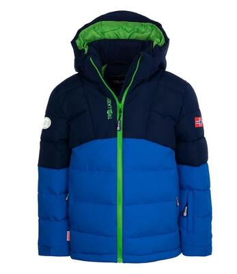 Kinder Winterjacke Gryllefjord Tieforange/Madeira blau/Tieforange