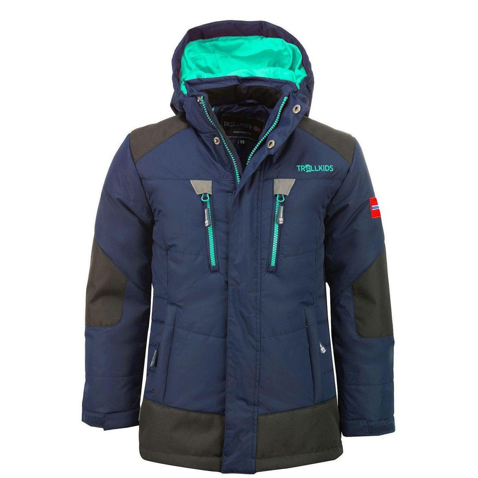 Trollkids - Parka D'Hiver Narvik Pour Enfants Imperméable Et Coupe-vent Hommes The - Veste - Bleu|vert - Decathlon