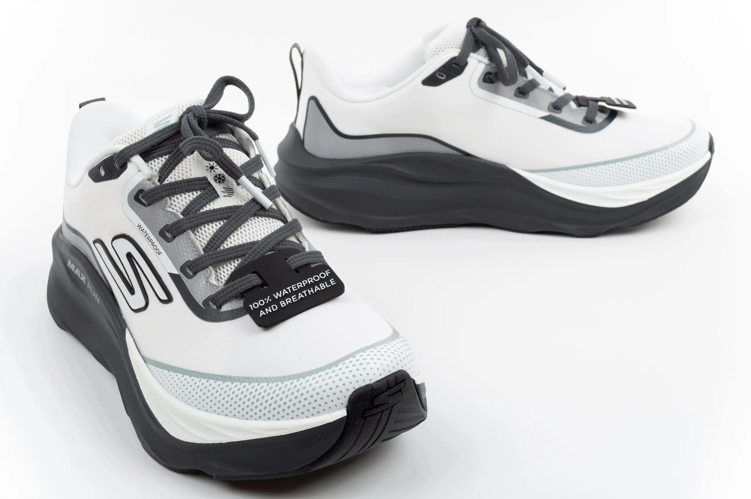 Buty męskie sportowe do biegania Skechers Max Run Vorteza wodoodporne białe 7/9