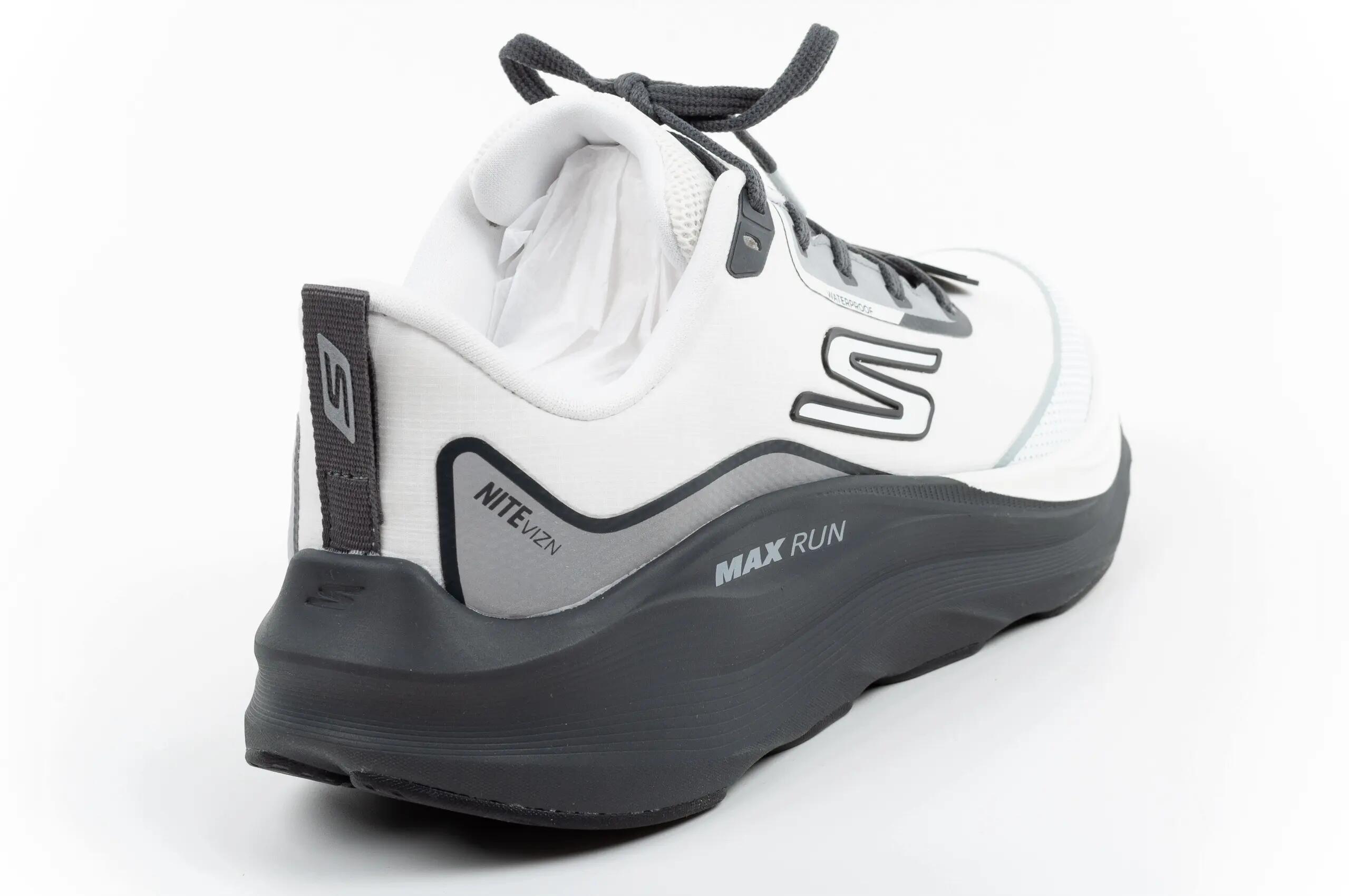 Buty męskie sportowe do biegania Skechers Max Run Vorteza wodoodporne białe 4/9