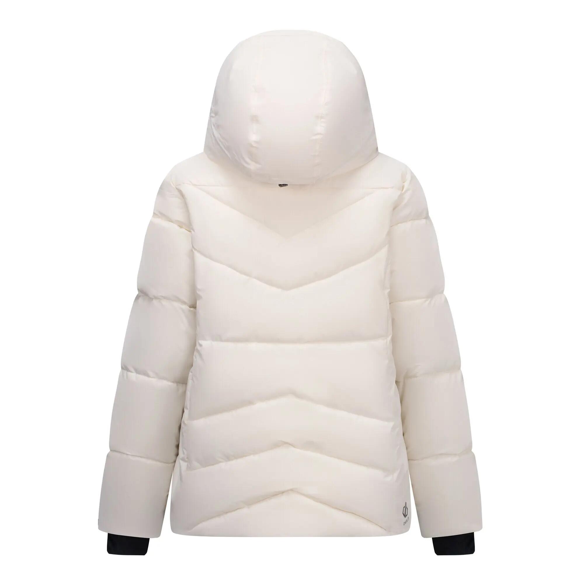 Veste Matelassée Unie À Capuche Ajustable LUSTRE Femme (Blanc Cassé) 3/7