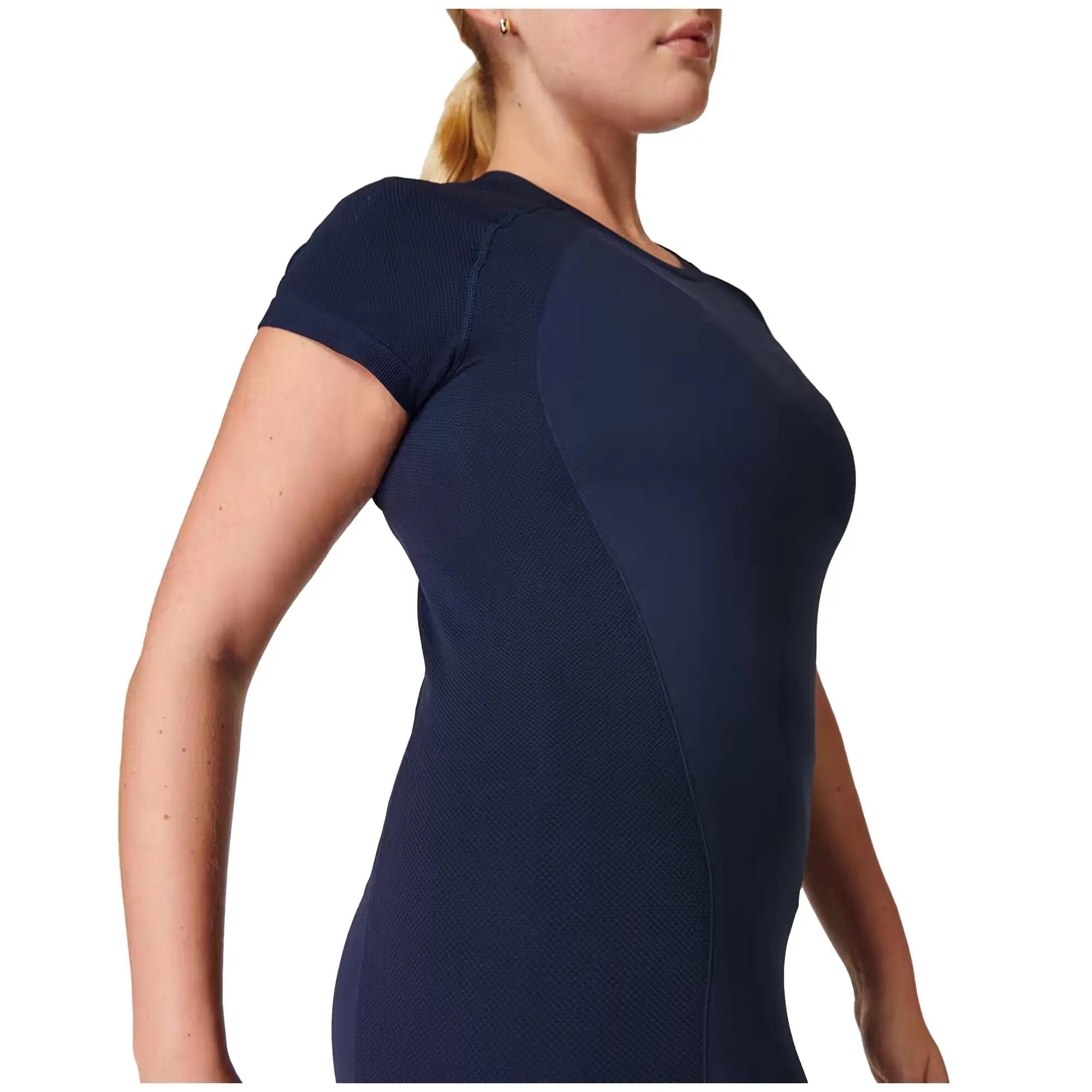 Womens/Ladies Athlete Seamless TShirt (Navy Blue) 3/3