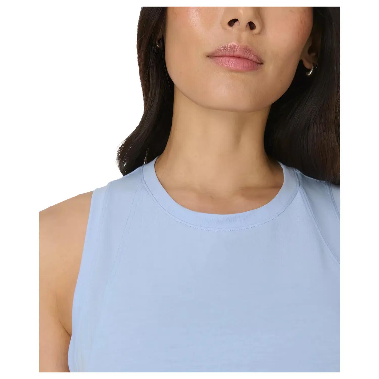 Camiseta Sin Mangas Flow Studio de Suave para Mujer Brisa Azul 4/5