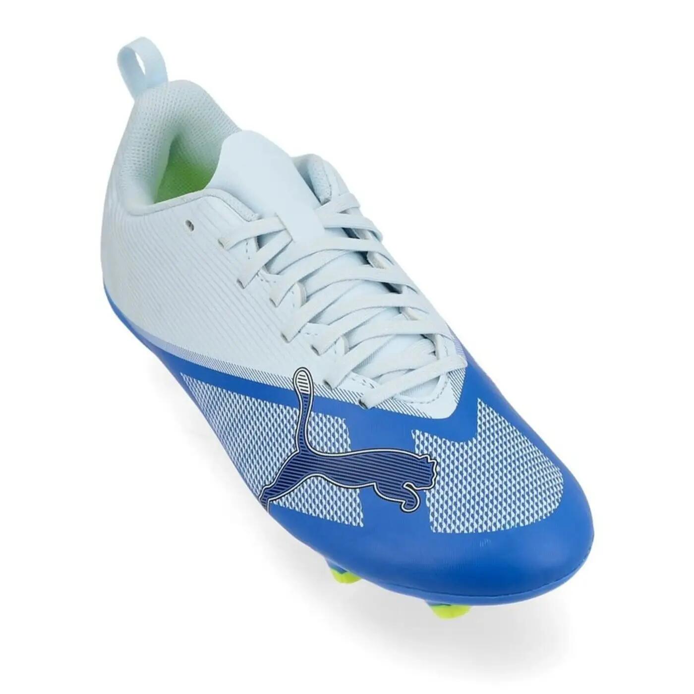 Ghete de fotbal Puma Ultra 7 Play FG Junior albe și albastre 6/7