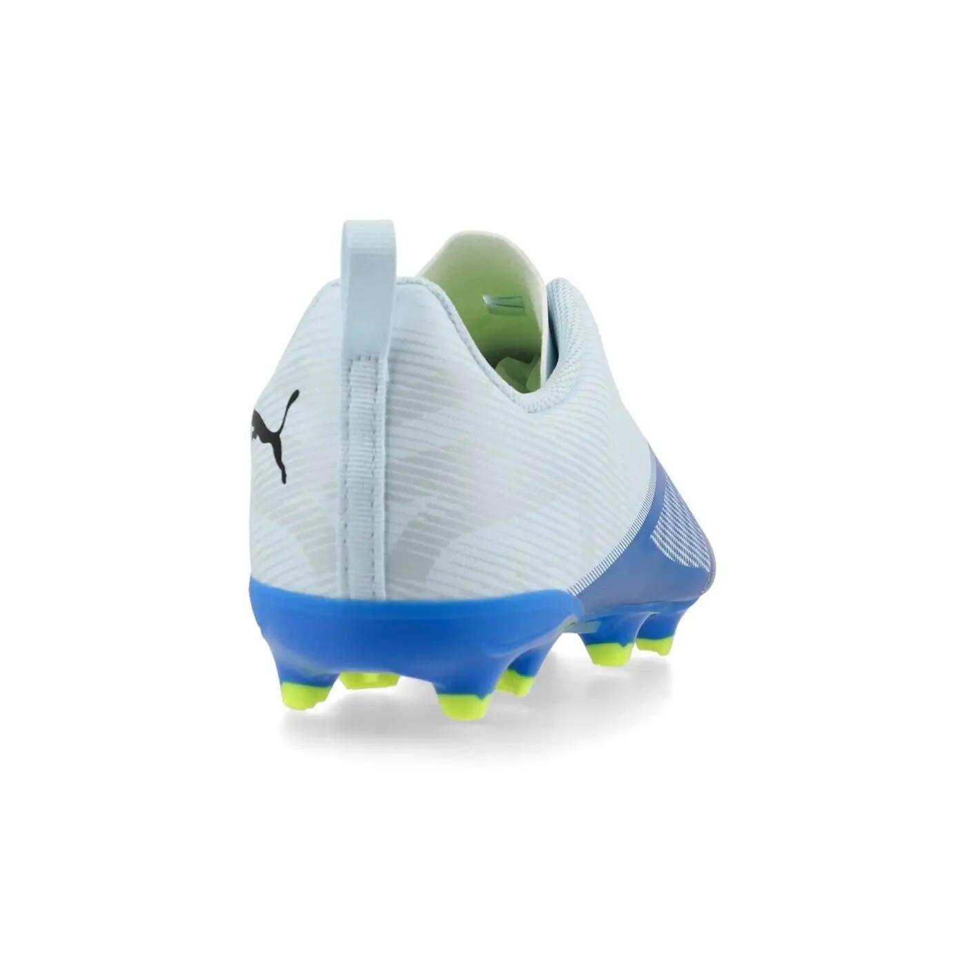 Ghete de fotbal Puma Ultra 7 Play FG Junior albe și albastre 5/7
