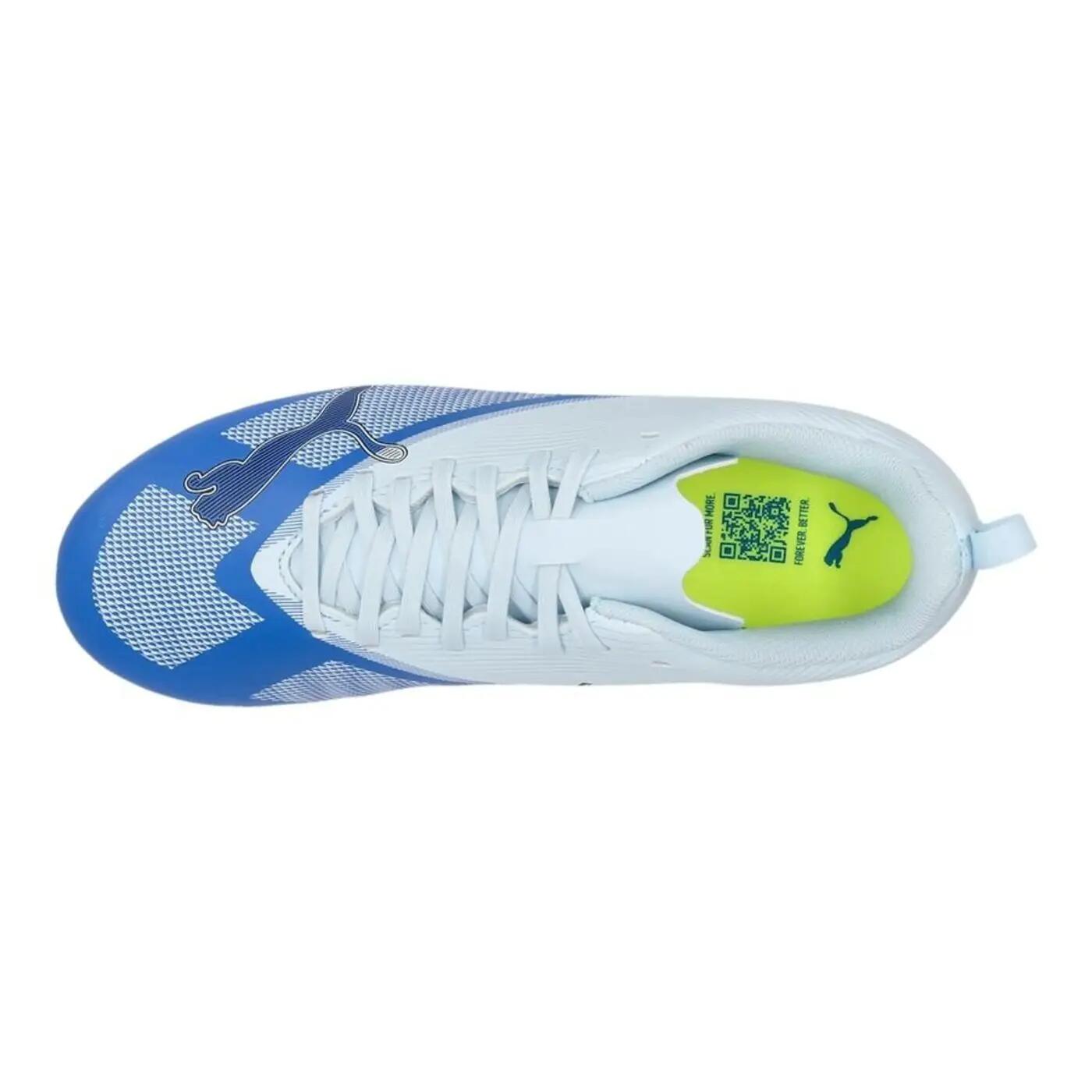 Ghete de fotbal Puma Ultra 7 Play FG Junior albe și albastre 4/7