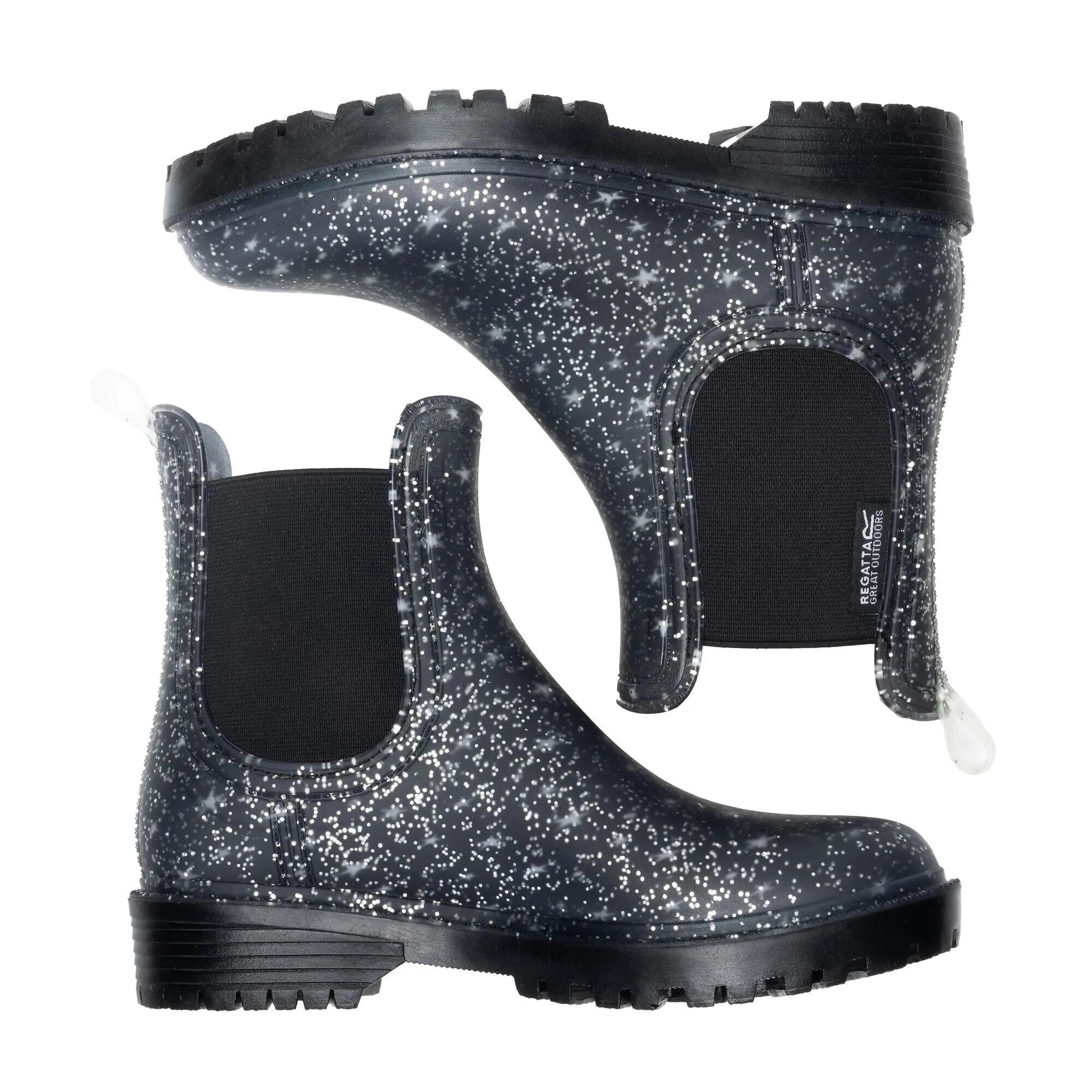 Galochas Harriet II com estrelas brilhantes para crianças (Preto) 7/7
