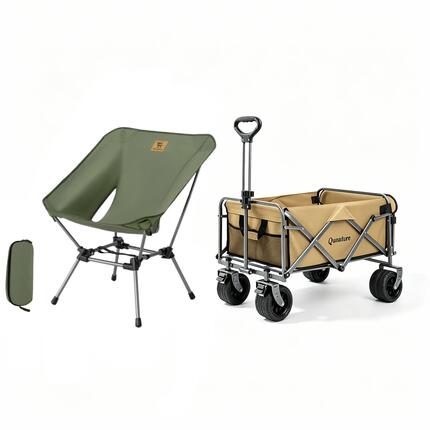 Qunature Set Klappwagen faltbar + Campingstuhl faltbar