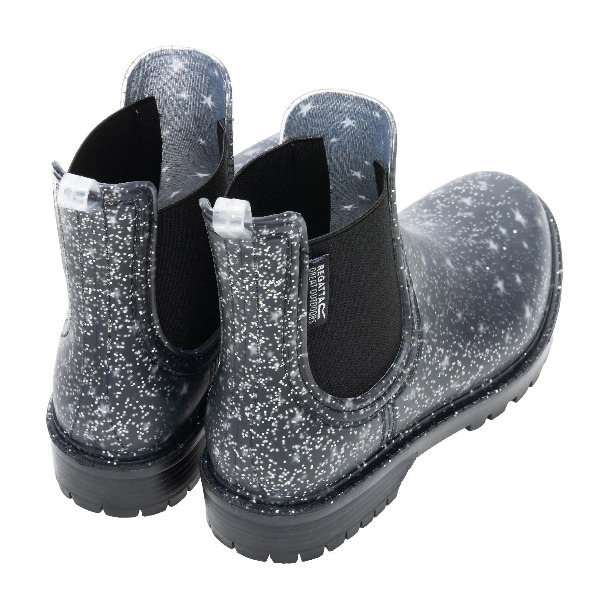Galochas Harriet II com estrelas brilhantes para crianças (Preto) 2/7