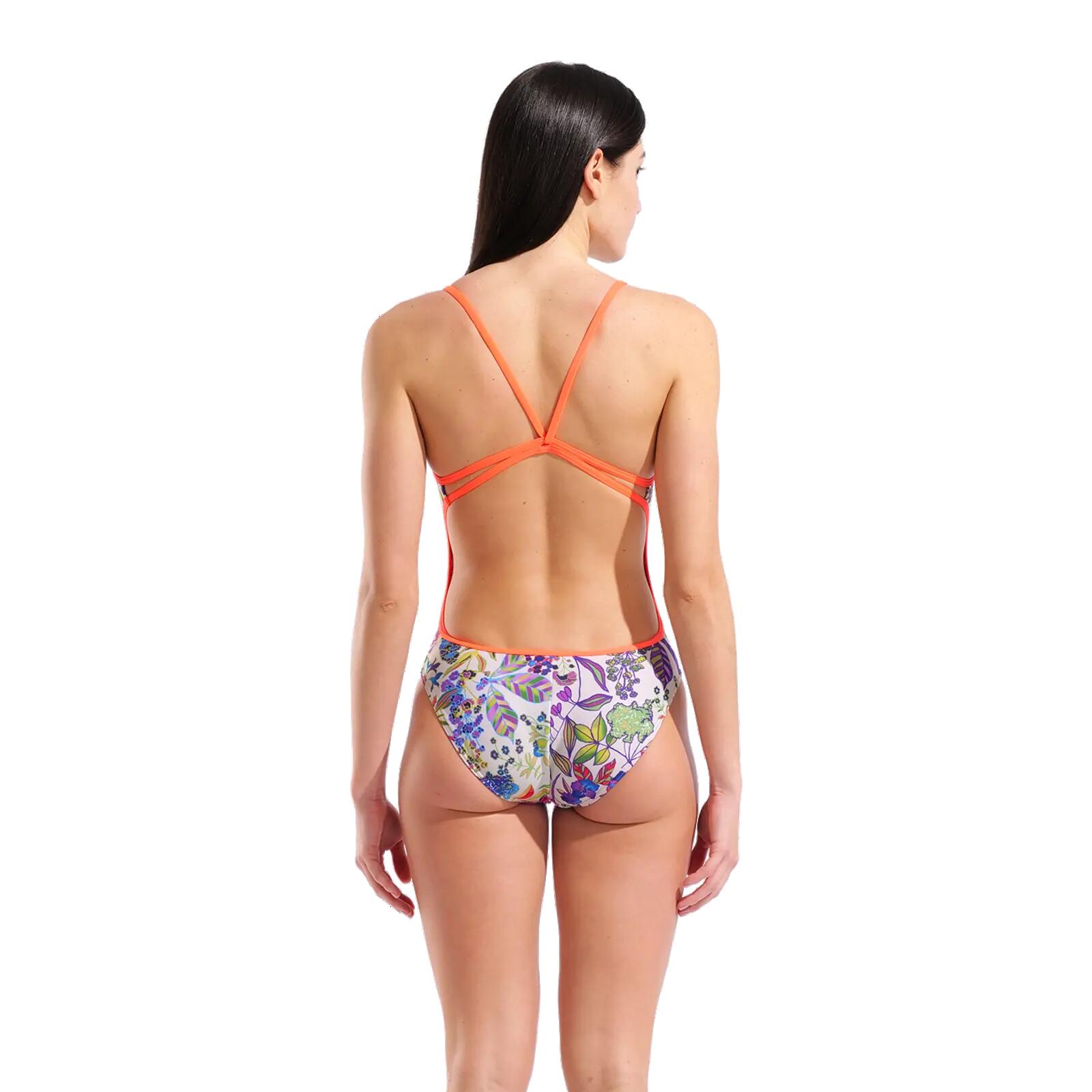 Strój kąpielowy damski Arena Paintinswim Msuit Lace Back 6/7