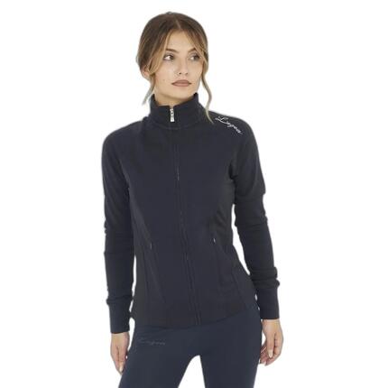 Femme Training Sweat à Capuche et Zip Dafne Gris Mélangé Foncé