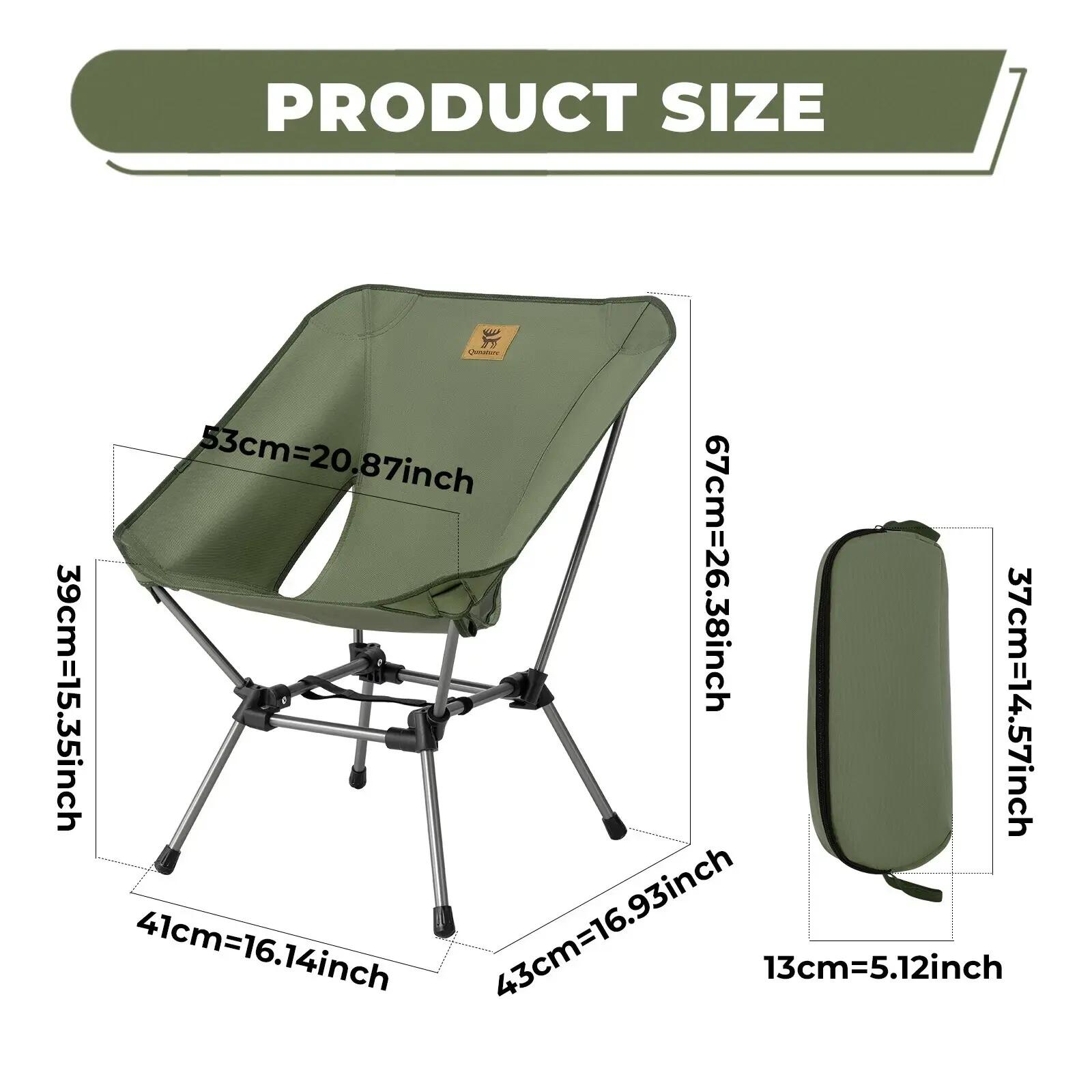 Qunature Lot chariot pliable de camping + chaise pliable 6/11