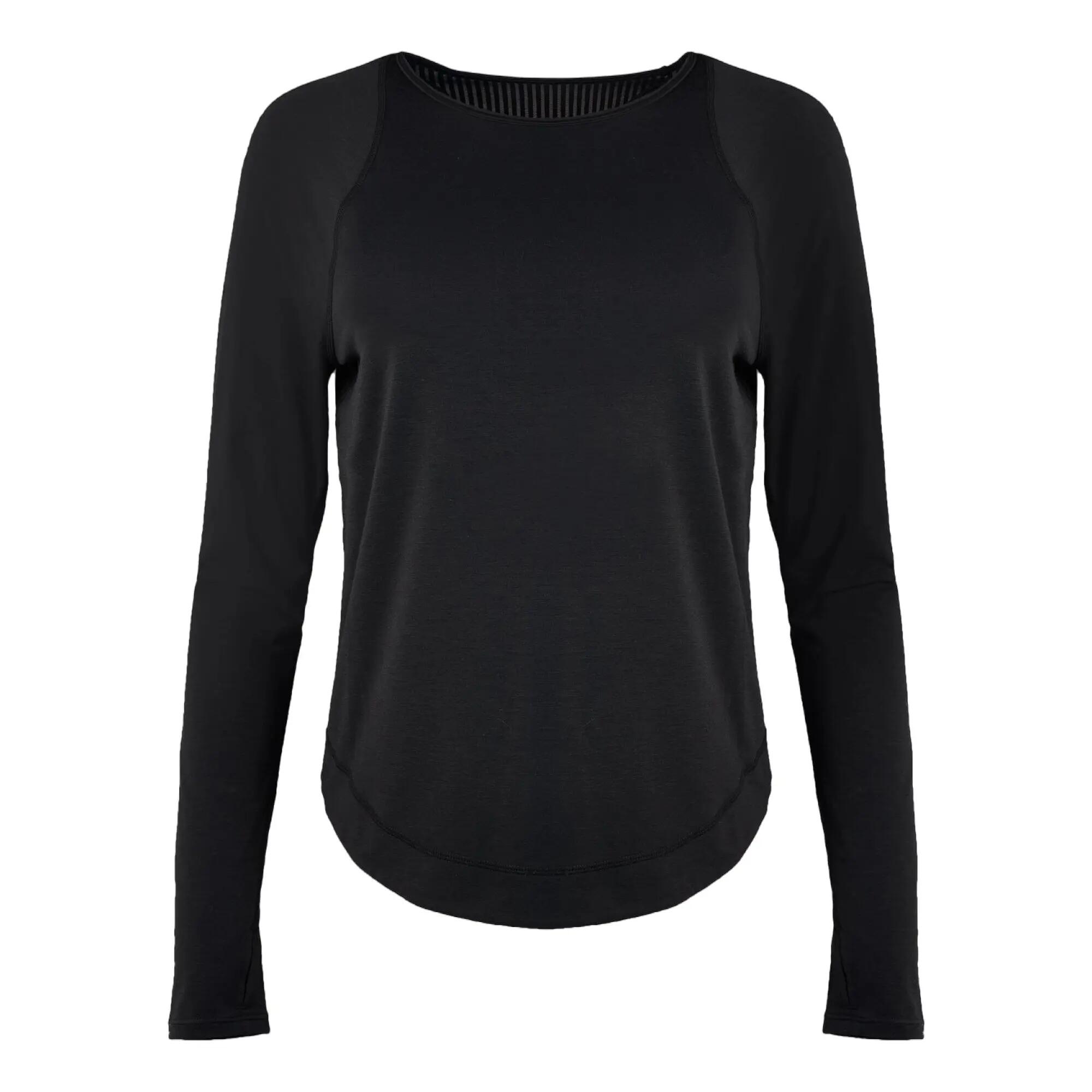 Jersey Breathe Easy de Manga Larga para Mujer Negro 2/3