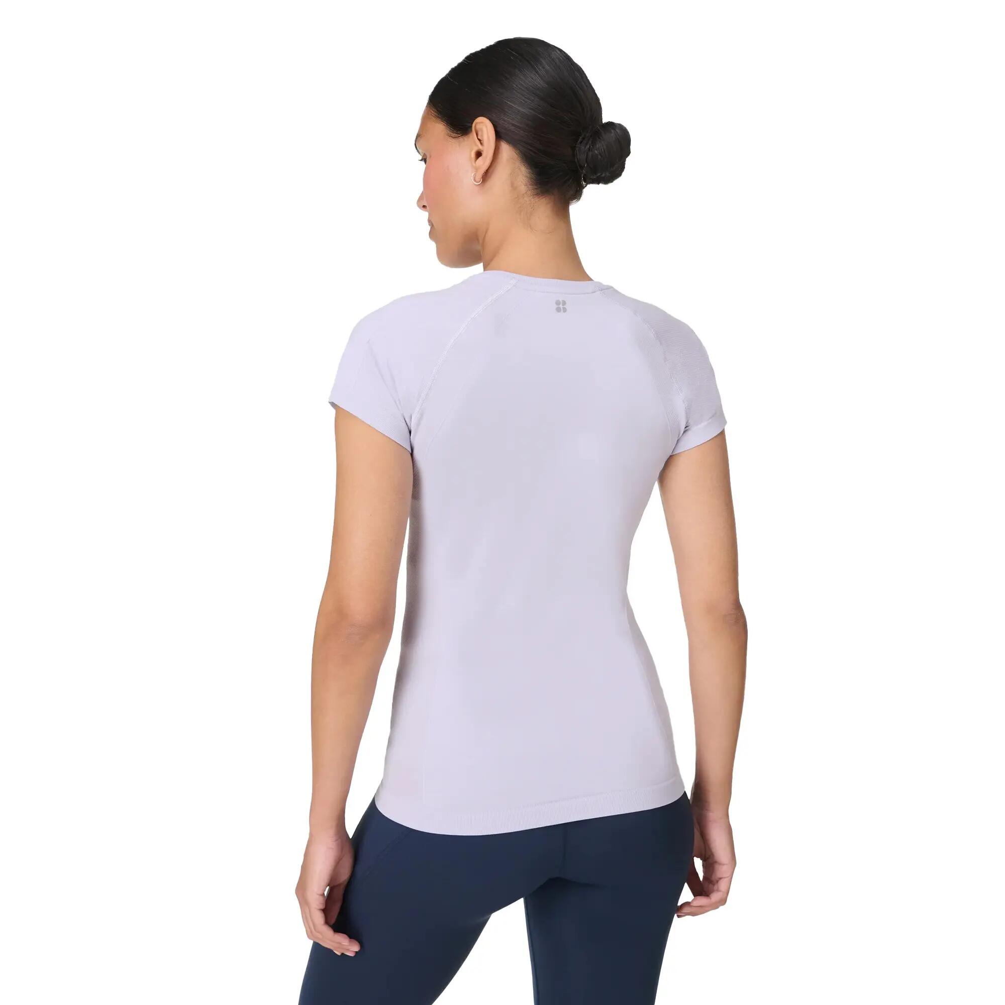 Womens/Ladies Athlete Seamless TShirt (Heather Purple) 3/4