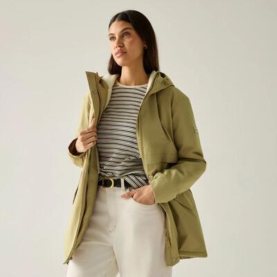 Brielly waterdichte jas voor dames (vijg/zwart)