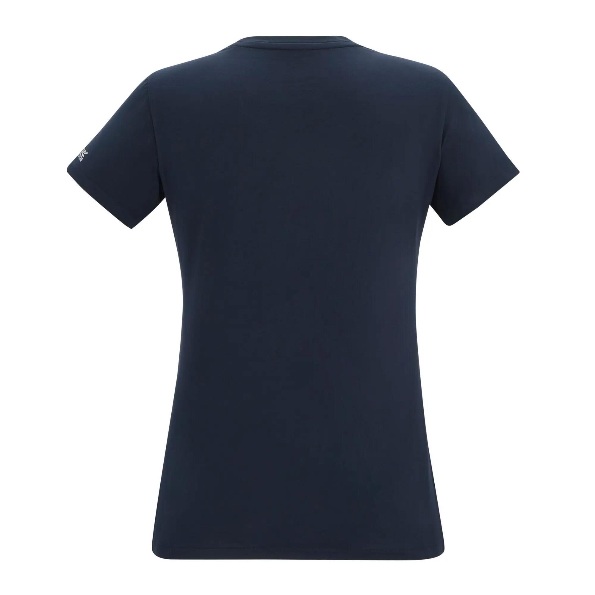 Womens/Ladies Fingal Landscape TShirt (Navy) 3/7