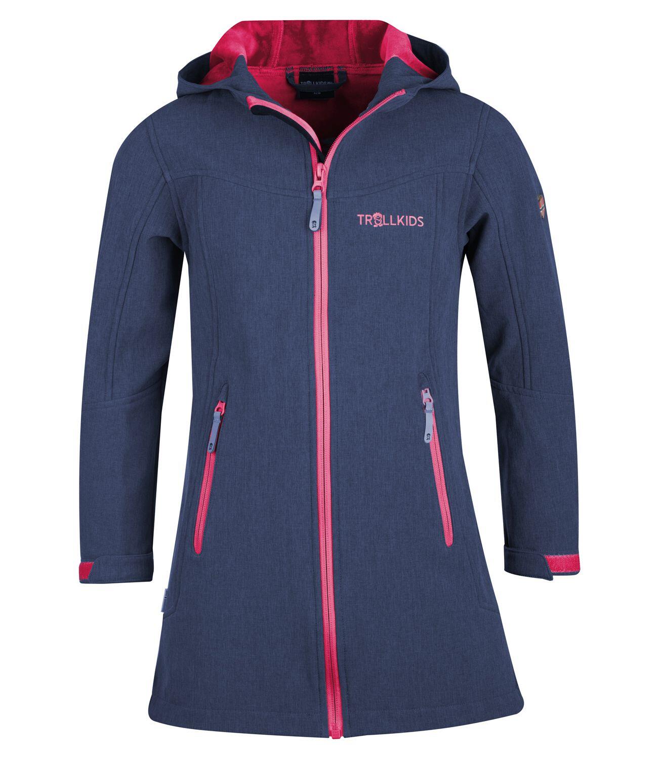 TROLLKIDS Kinder Mantel Parka Lillesand Wasserabweisend Marineblau / Magenta