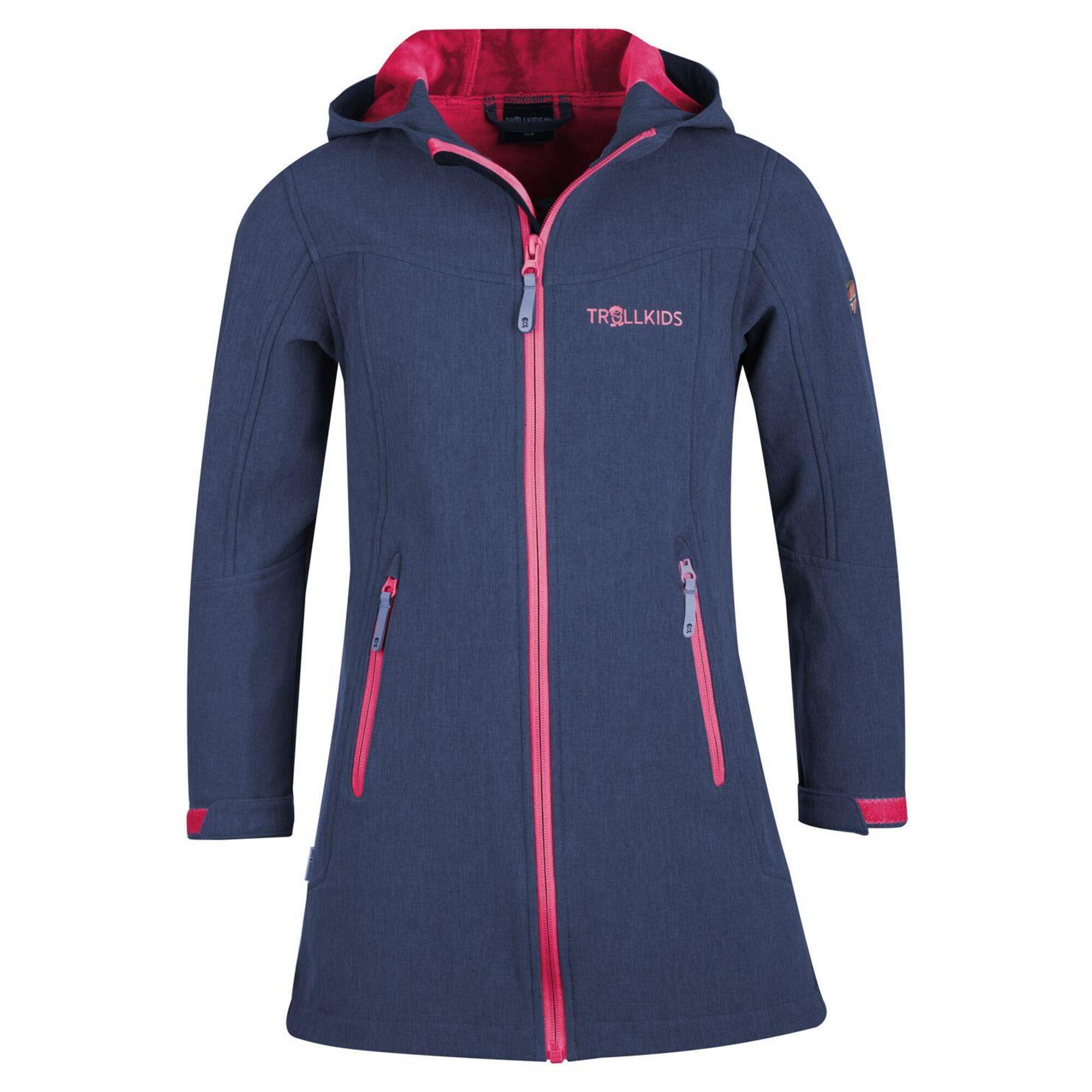 Trollkids - Manteau Enfant Parka Lillesand Imperméable Bleu Marine / Magenta - Veste - Bleu|rose - 3 À 4 Ans - Decathlon